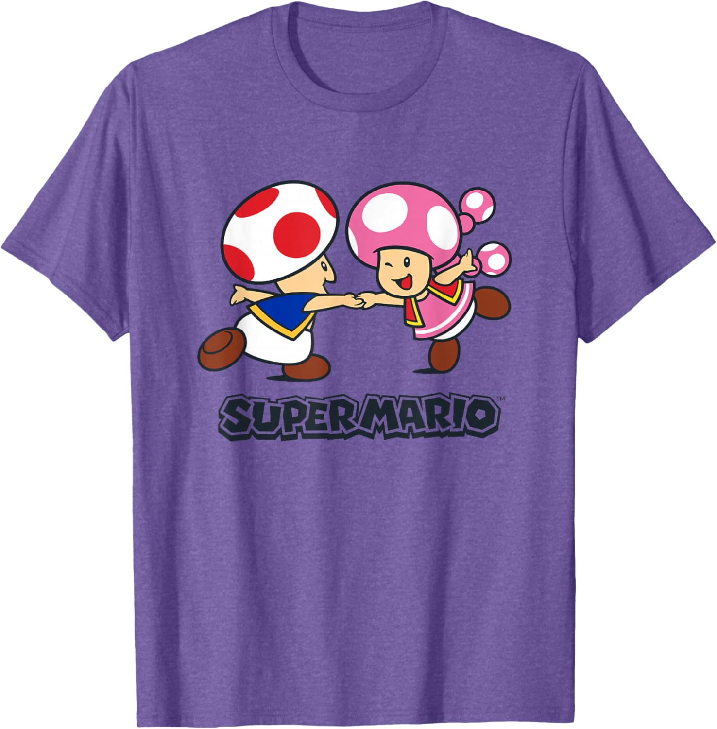 Super Mario Bros Happy Toads Classic Nintendo Duo T-Shirt for Fans - 13