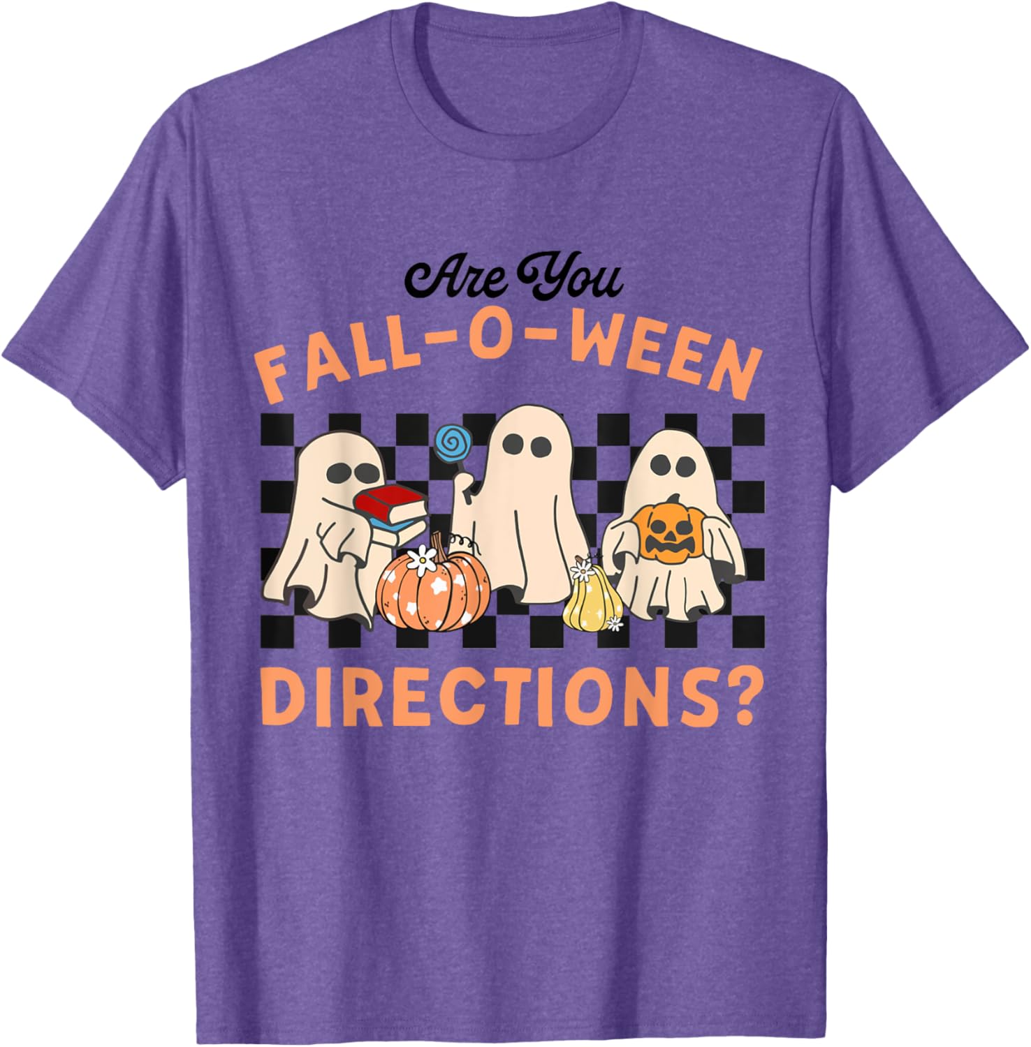 Retro Halloween Ghost T-Shirt for Teachers Fun Fall Style - 2