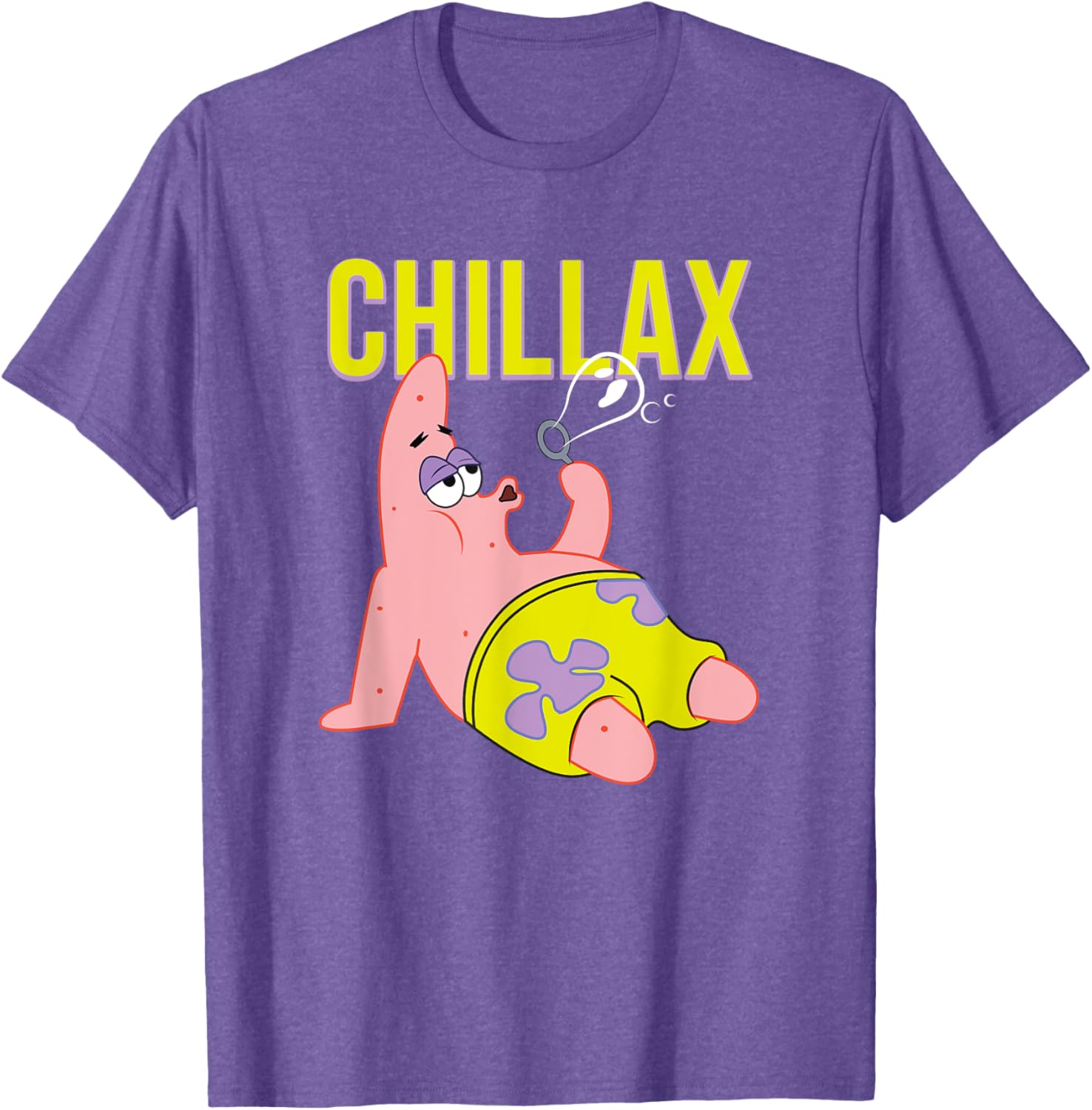 Mademark SpongeBob Patrick Star Chillax T-Shirt for Fun Summer Style - 7