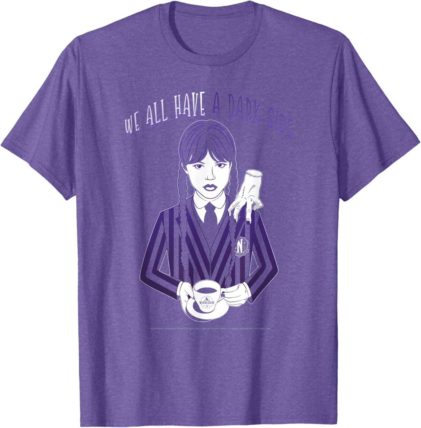 Wednesday and Thing Dark Side Quote T-Shirt Perfect for Fans and Gift Ideas - 4