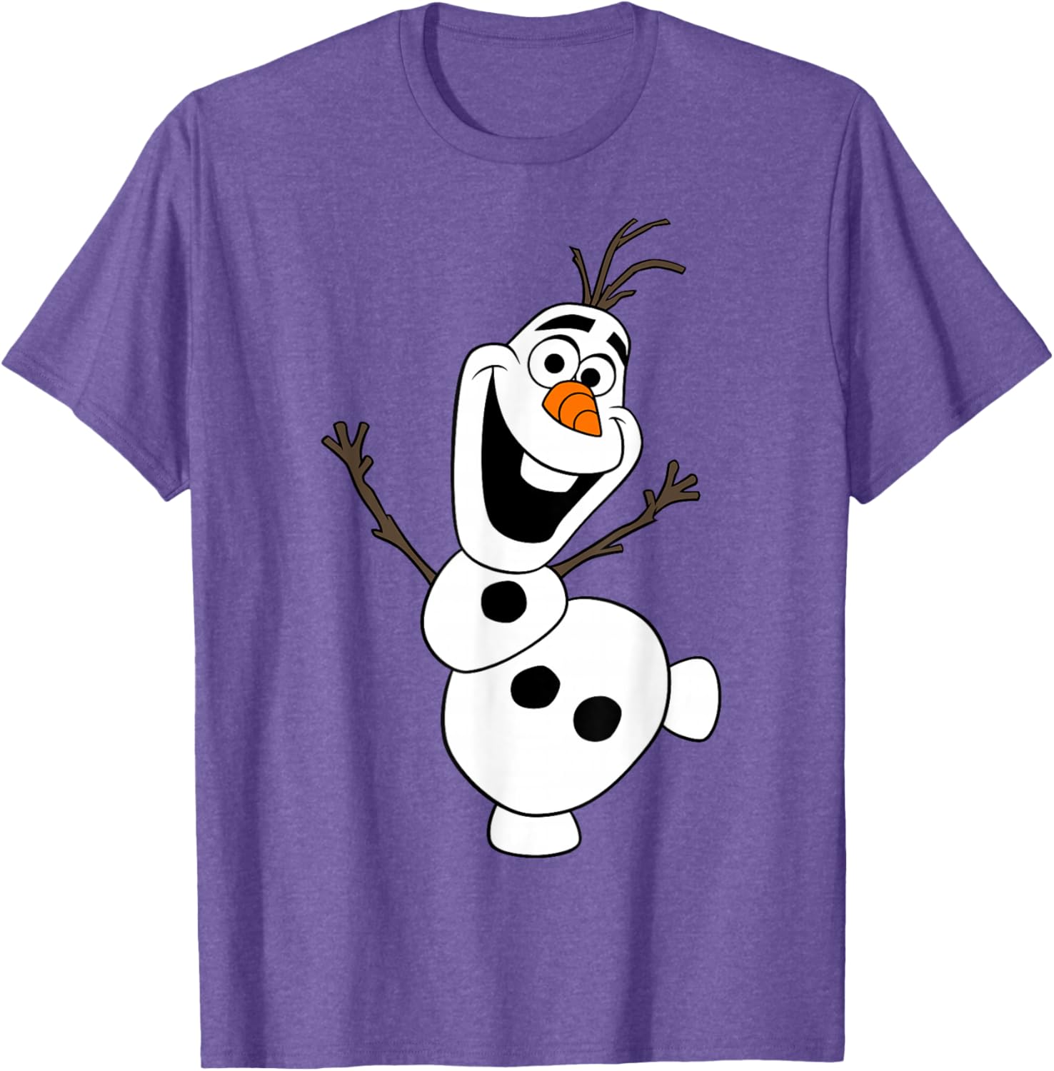 Disney Frozen Olaf Snowman Happy Pose T-Shirt for Kids and Adults - 7