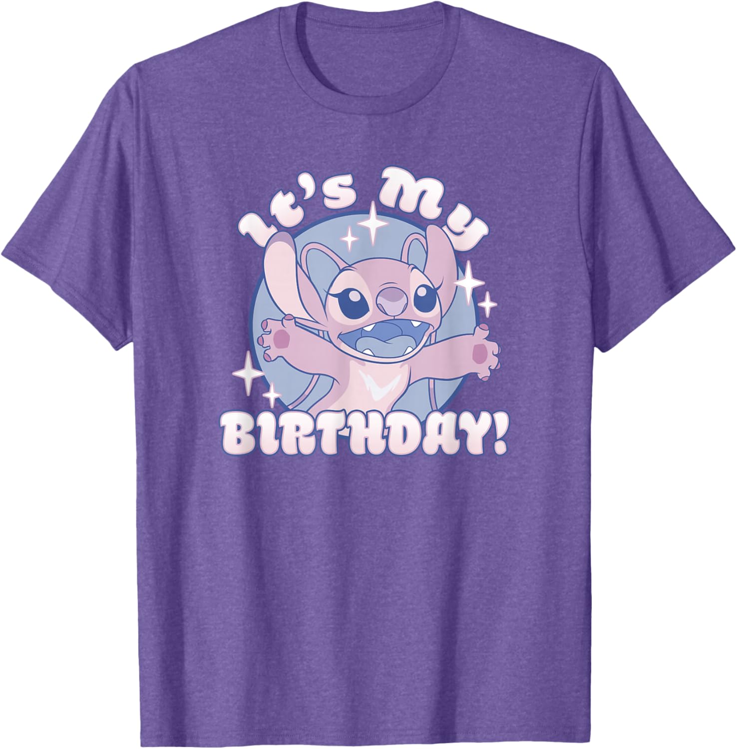 Disney Lilo & Stitch Angel It's My Birthday Retro Sparkle T-Shirt - 7