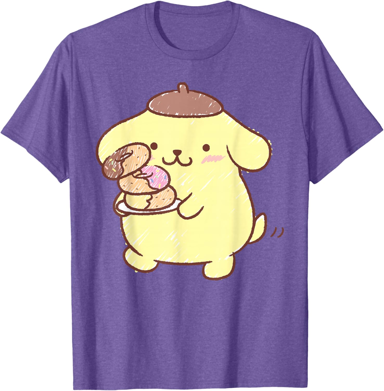 Pompompurin Donuts T-Shirt Cute & Comfy Clothing for Fans - 9