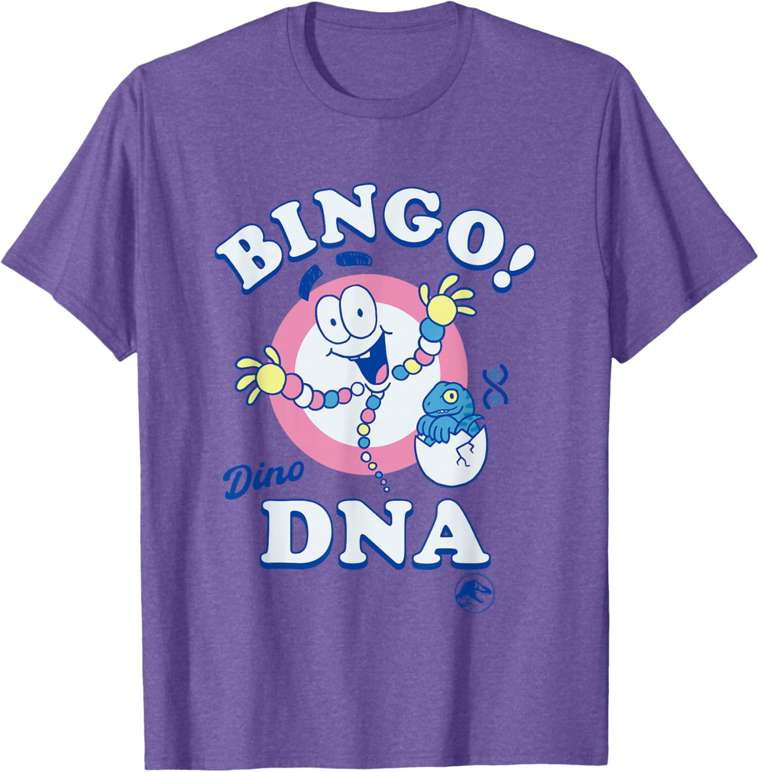 Jurassic Park Bingo Dino DNA Pastel T-Shirt for Fun Dino Lovers - 1
