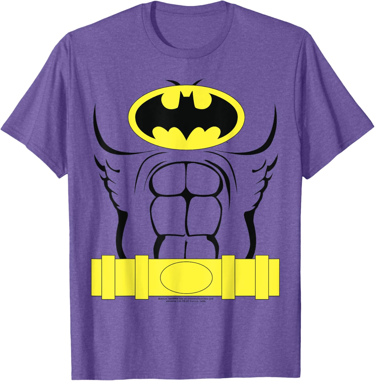 Batman Costume Outline T-Shirt for Fans of DC Comics Superhero Style - 2