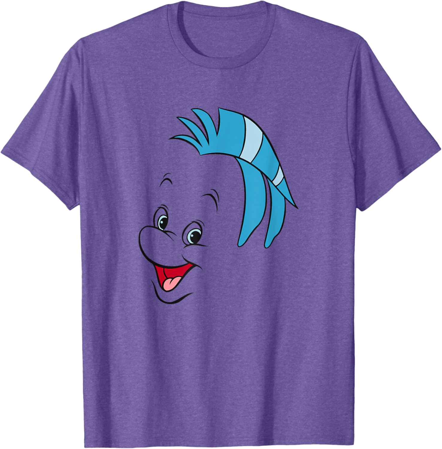 Disney The Little Mermaid Flounder Big Face T-Shirt for Kids and Adults - 2