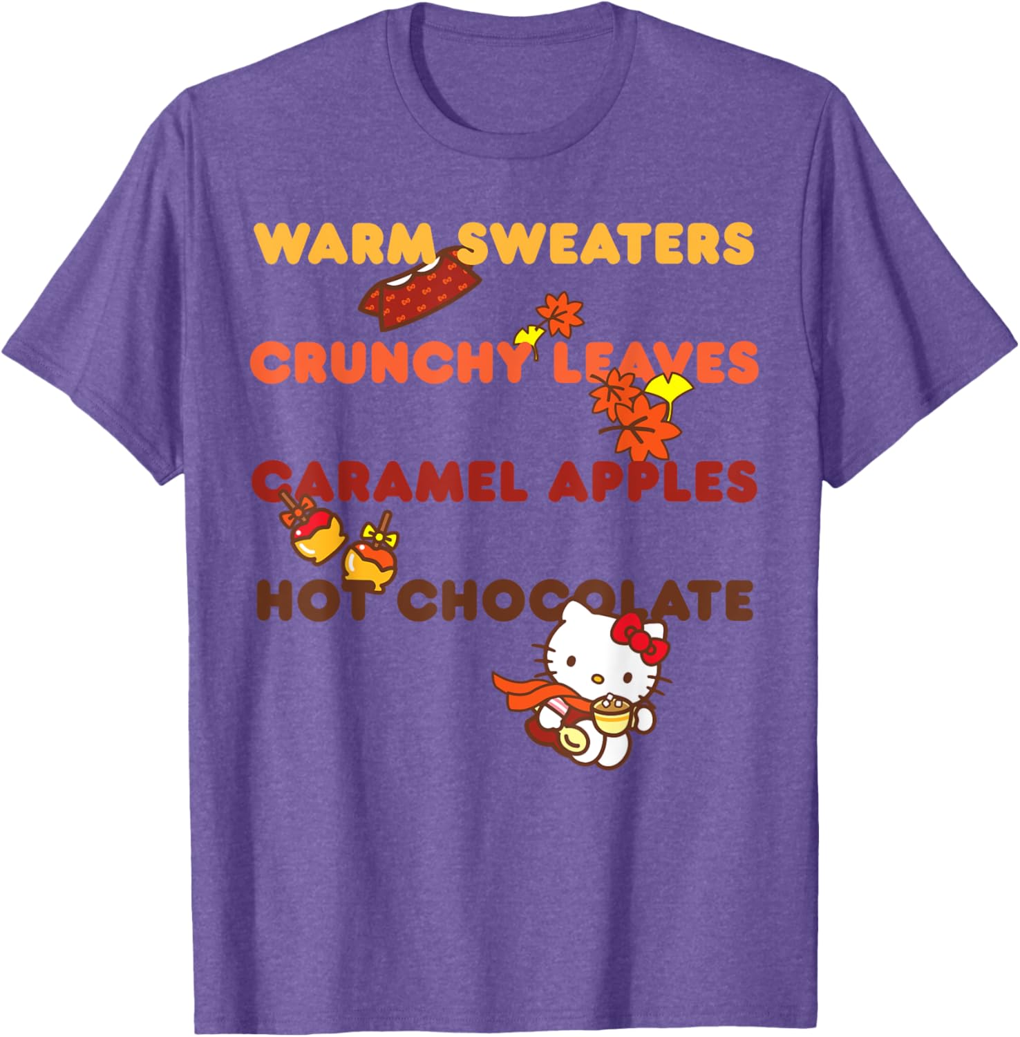 Hello Kitty Favorite Fall Things T-Shirt for Cozy Seasonal Style - 4