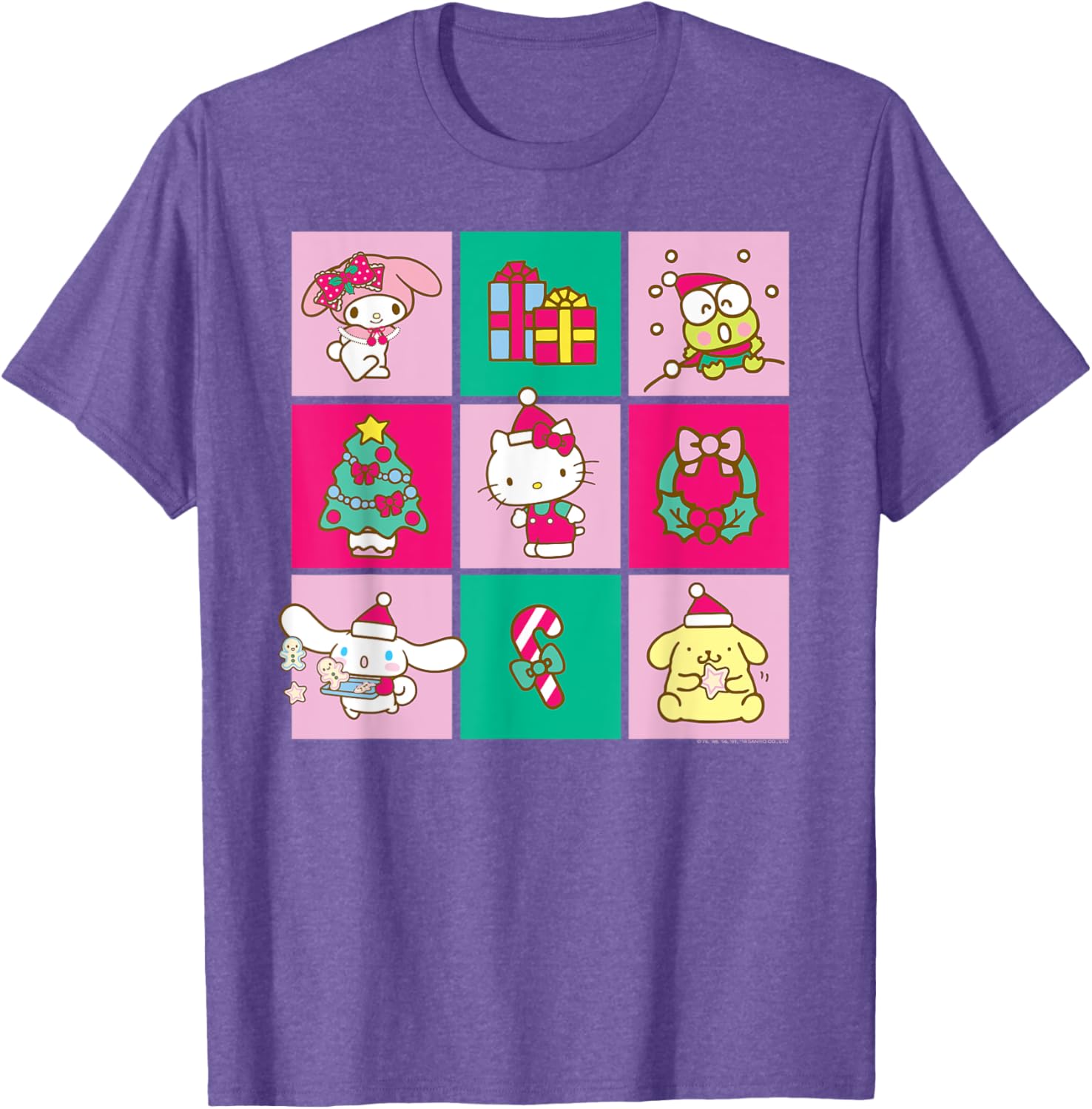 Hello Sanrio Friends Christmas Time Tee Shirt for Festive Fun and Style - 9