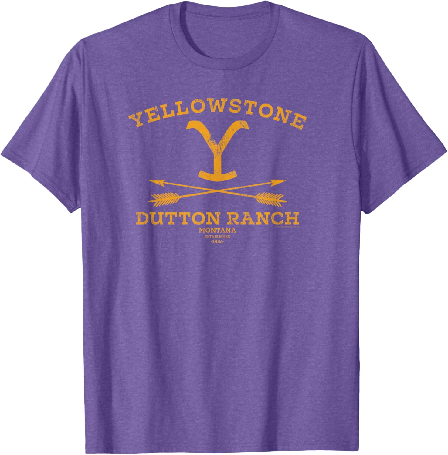 Yellowstone Dutton Ranch Arrows T-Shirt for Women - Black Crew Neck Cotton Blend - 14
