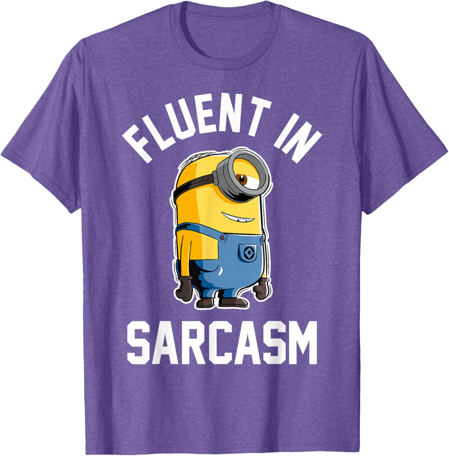 Funny Despicable Me Minions Stuart Sarcasm Graphic T-Shirt for Fans - 3