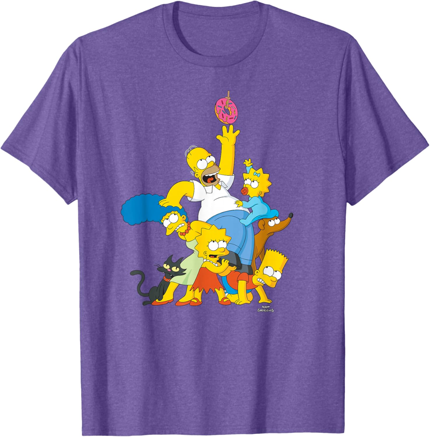 The Simpsons Family Donut Reach T-Shirt for Fun and Stylish Fans - 9