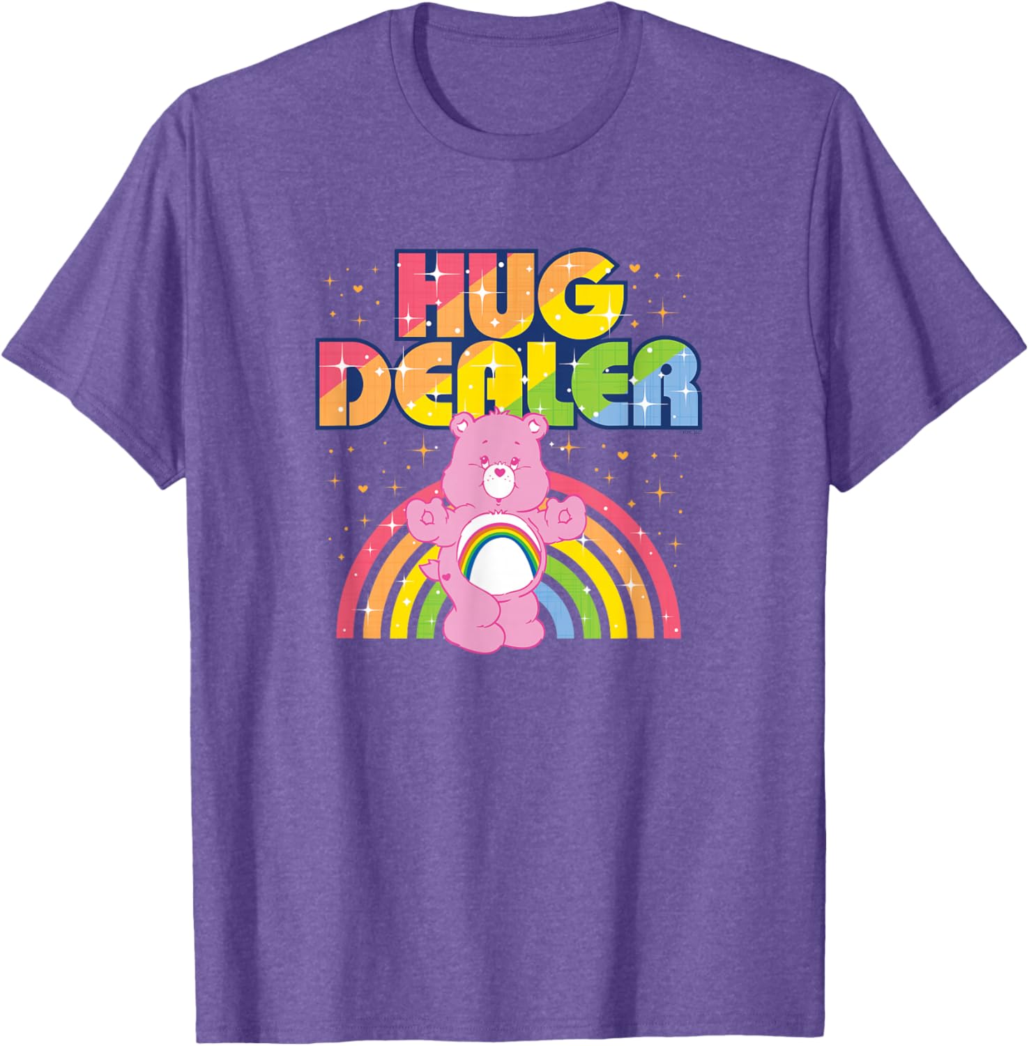 Care Bears Hug Dealer Retro Rainbow T-Shirt for Fun Casual Wear - 9