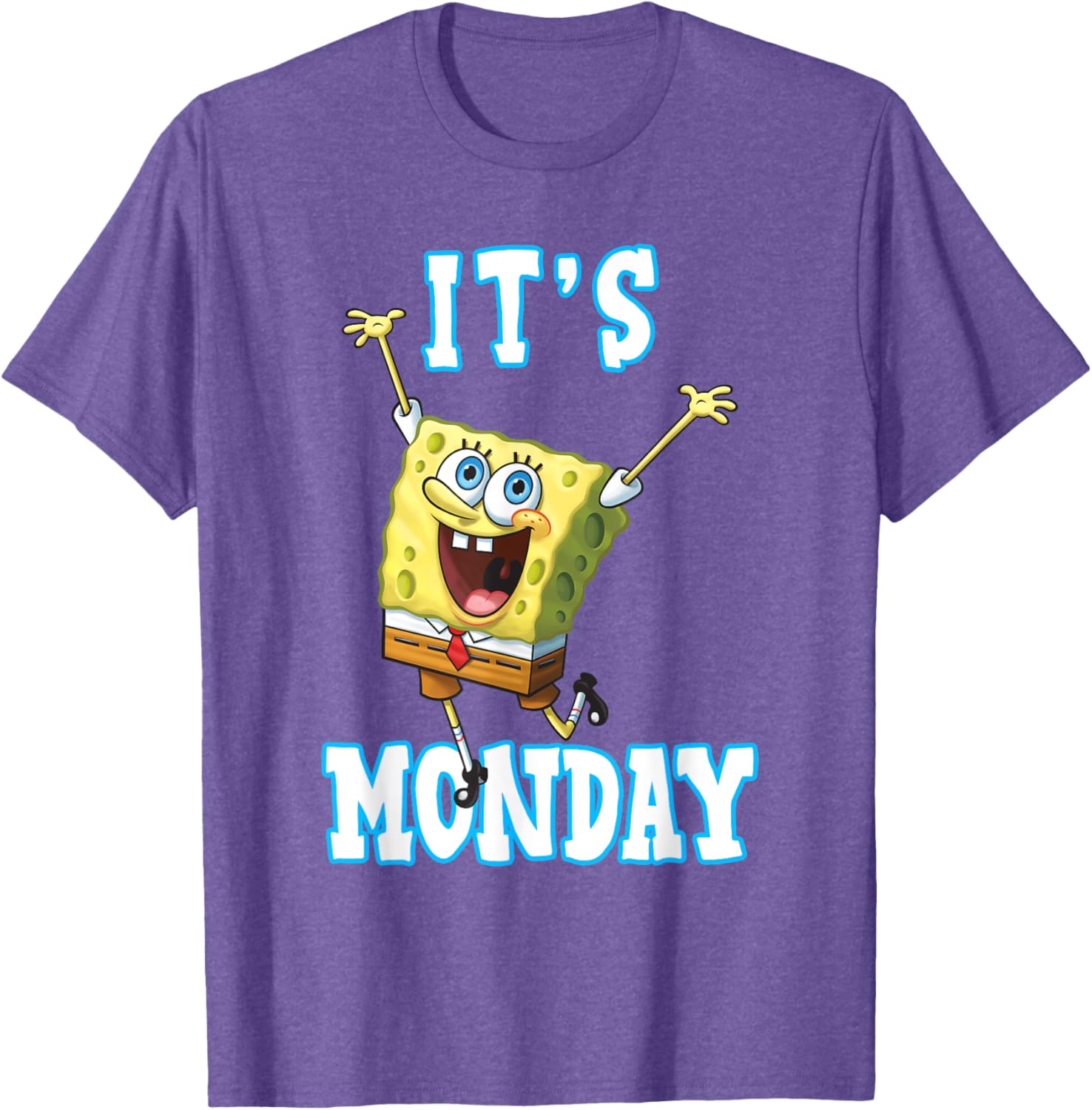 Mademark SpongeBob SquarePants It's Monday T-Shirt for Fun Casual Wear - 12