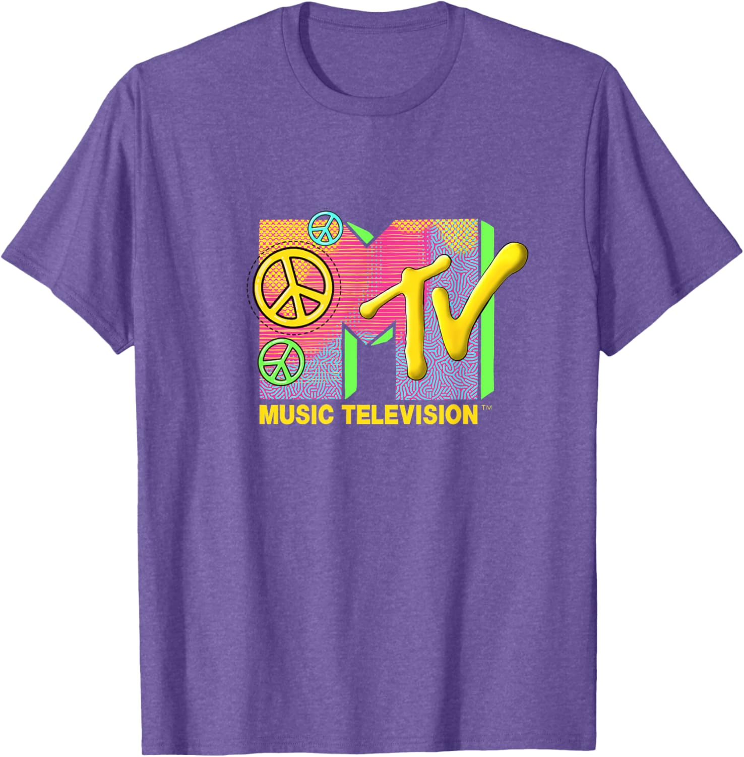 Mademark x MTV Peace Love Happiness T-Shirt - Official Logo Apparel - 21