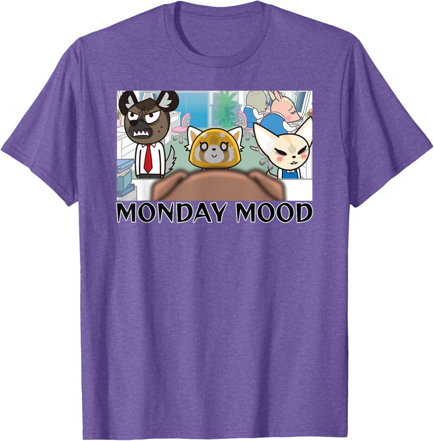 Aggretsuko Season 2 Monday Mood T-Shirt for Fans of Fun Anime Apparel - 11