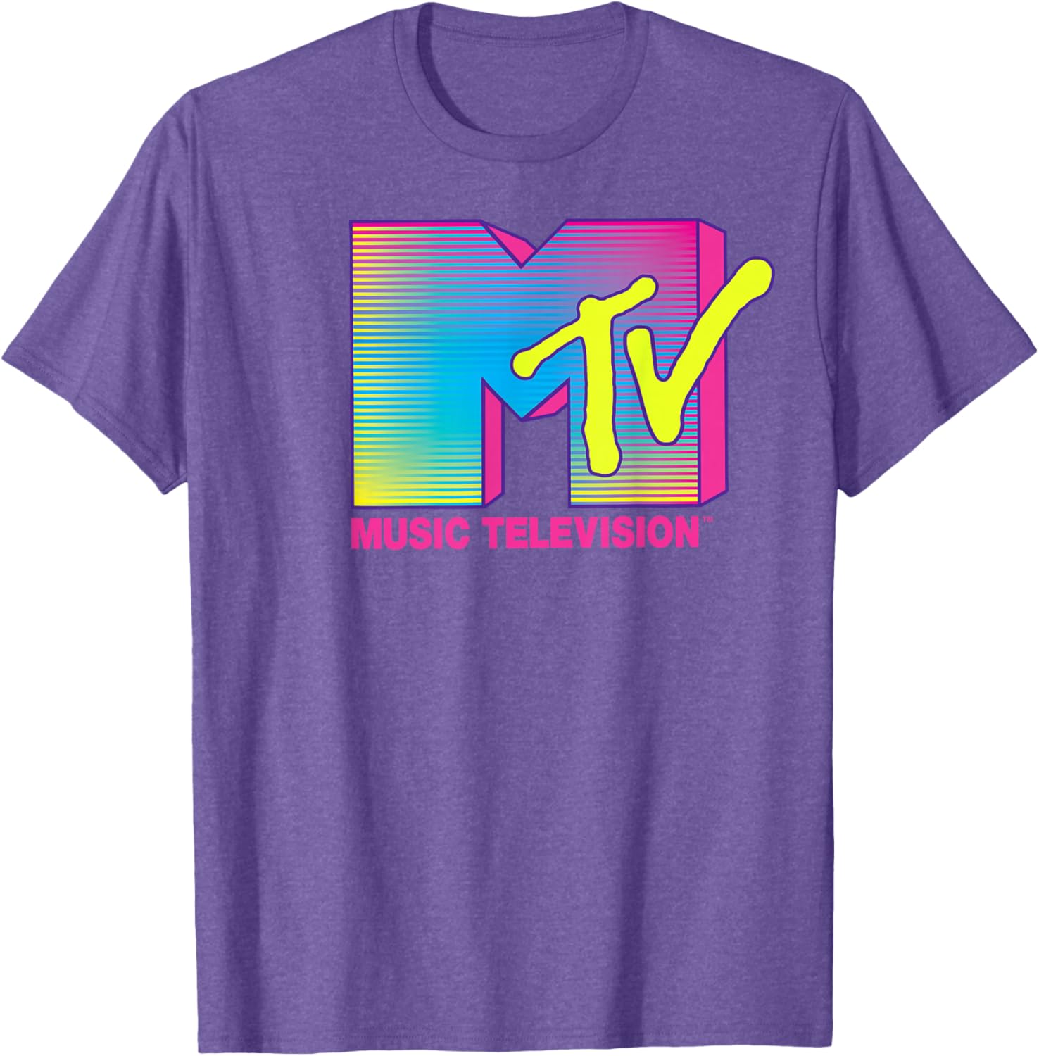 MTV Logo Retro T-Shirt in Fluorescent Colors for Fashionable Fans - 6