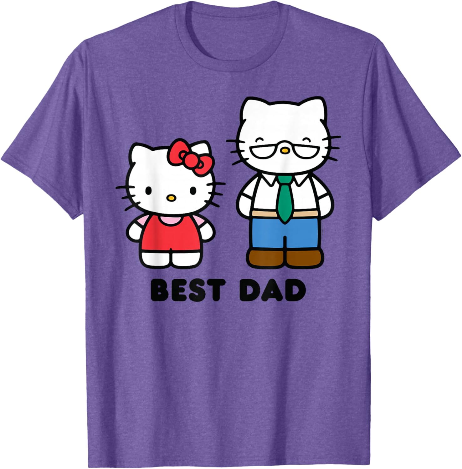 Hello Kitty Best Dad Father's Day T-Shirt for Fun and Stylish Dads - 4