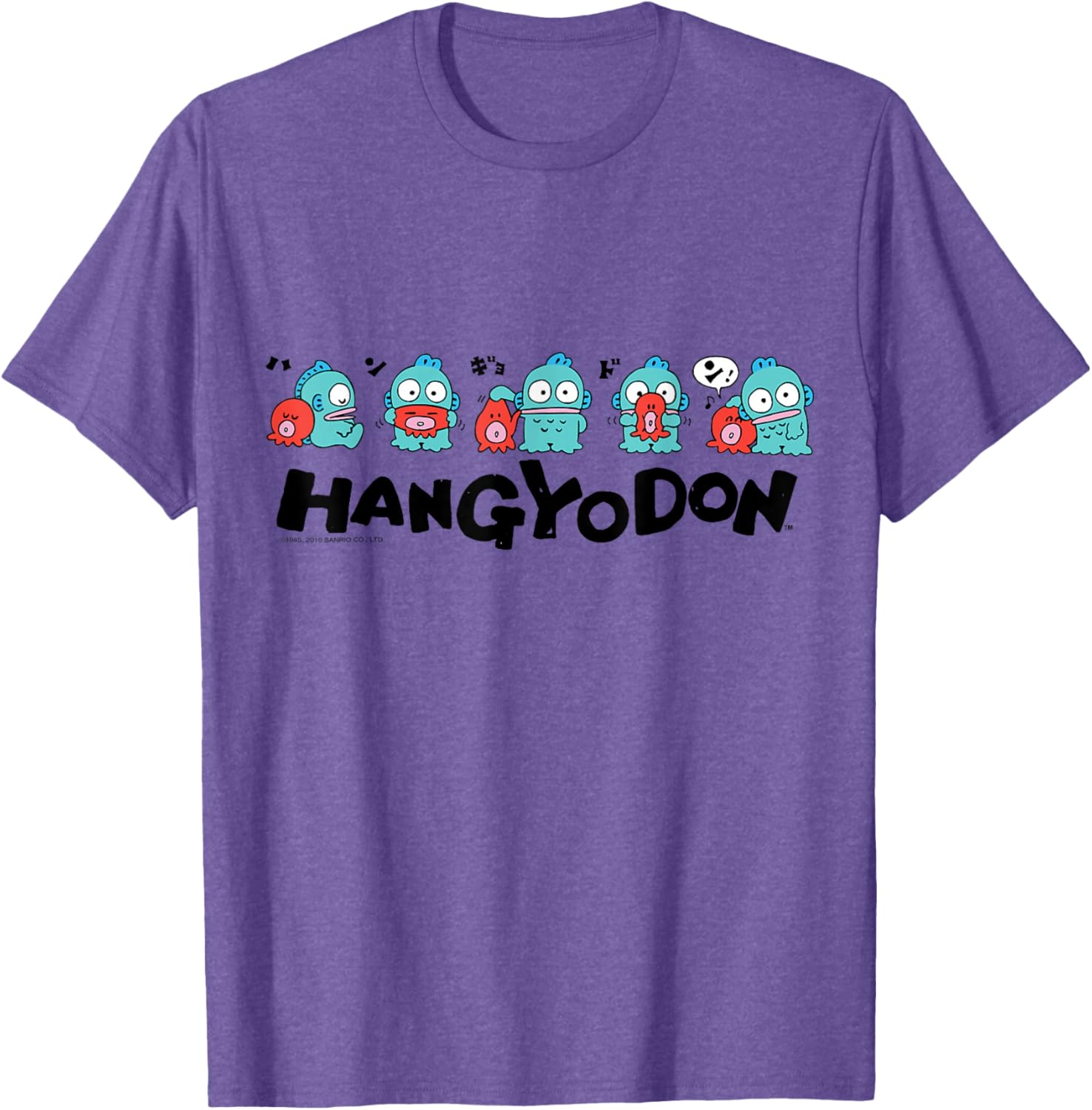 Sanrio Hangyodon and Friends T-Shirt Cute Graphic Tee for Fans - 14