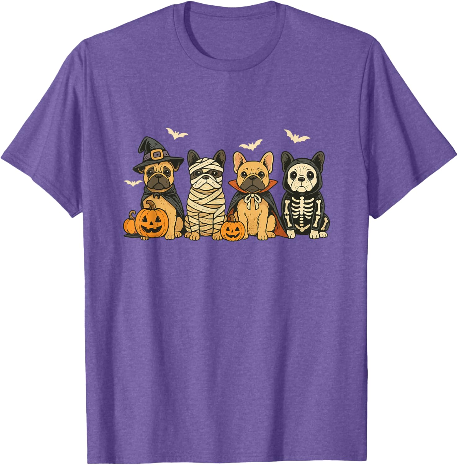 Mummy French Bulldog Halloween Witch Dog Mom T-Shirt for Fall Fun - 26