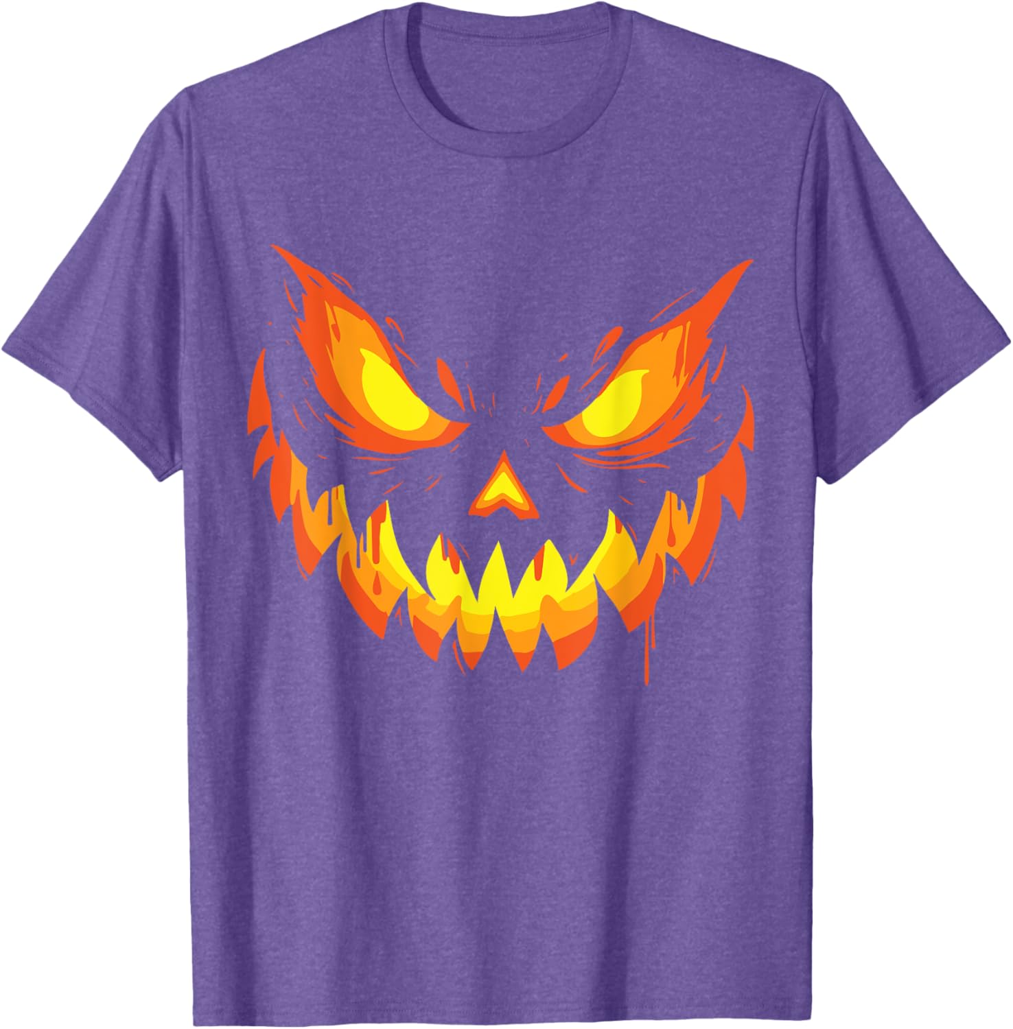 Scary Jack O Lantern Pumpkin Face Halloween T-Shirt for Boys and Men - 16