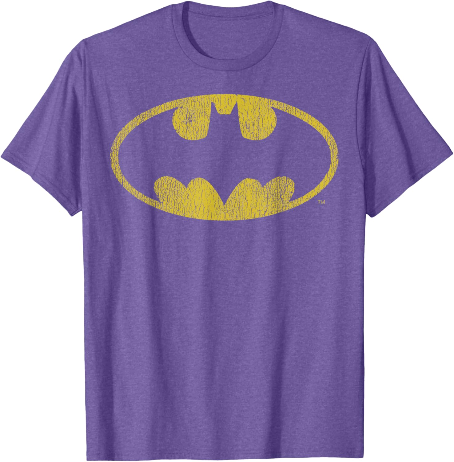 Batman Distressed Classic Logo Short Sleeve T-Shirt for Fans of DC Comics - 8