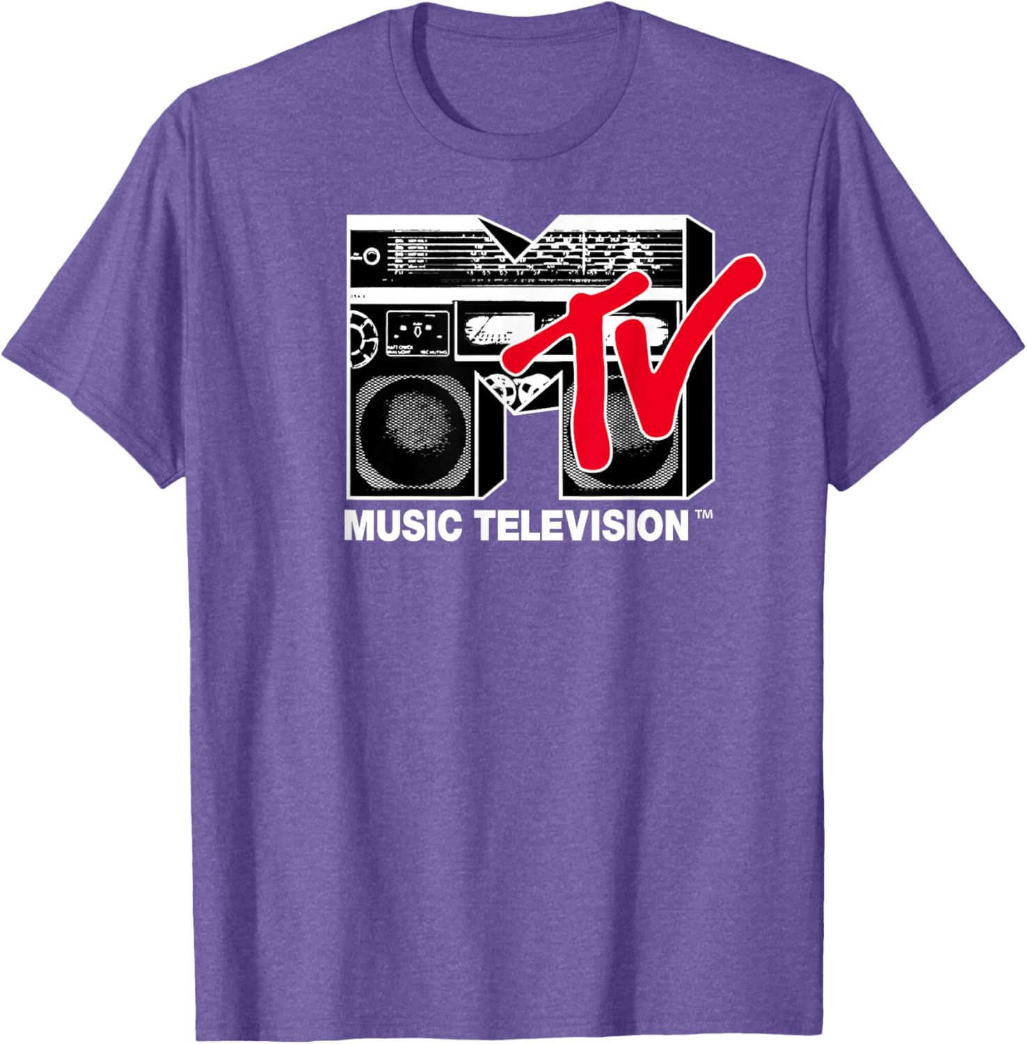 MTV Logo Red Boombox Graphic T-Shirt for Music Lovers and Trendsetters - 6