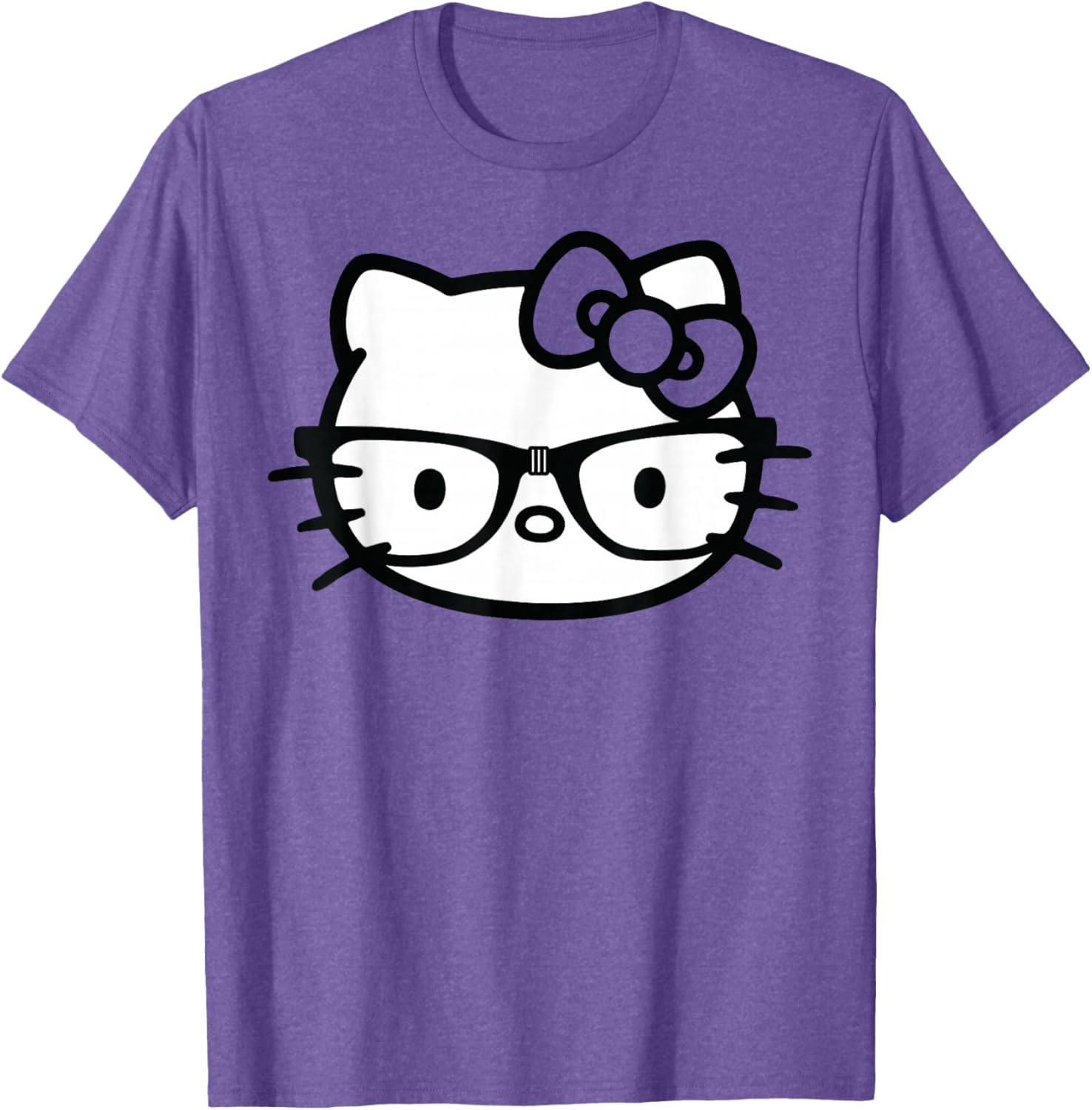 Hello Kitty Black and White Nerd Glasses T-Shirt for Fun Fashion Lovers - 12