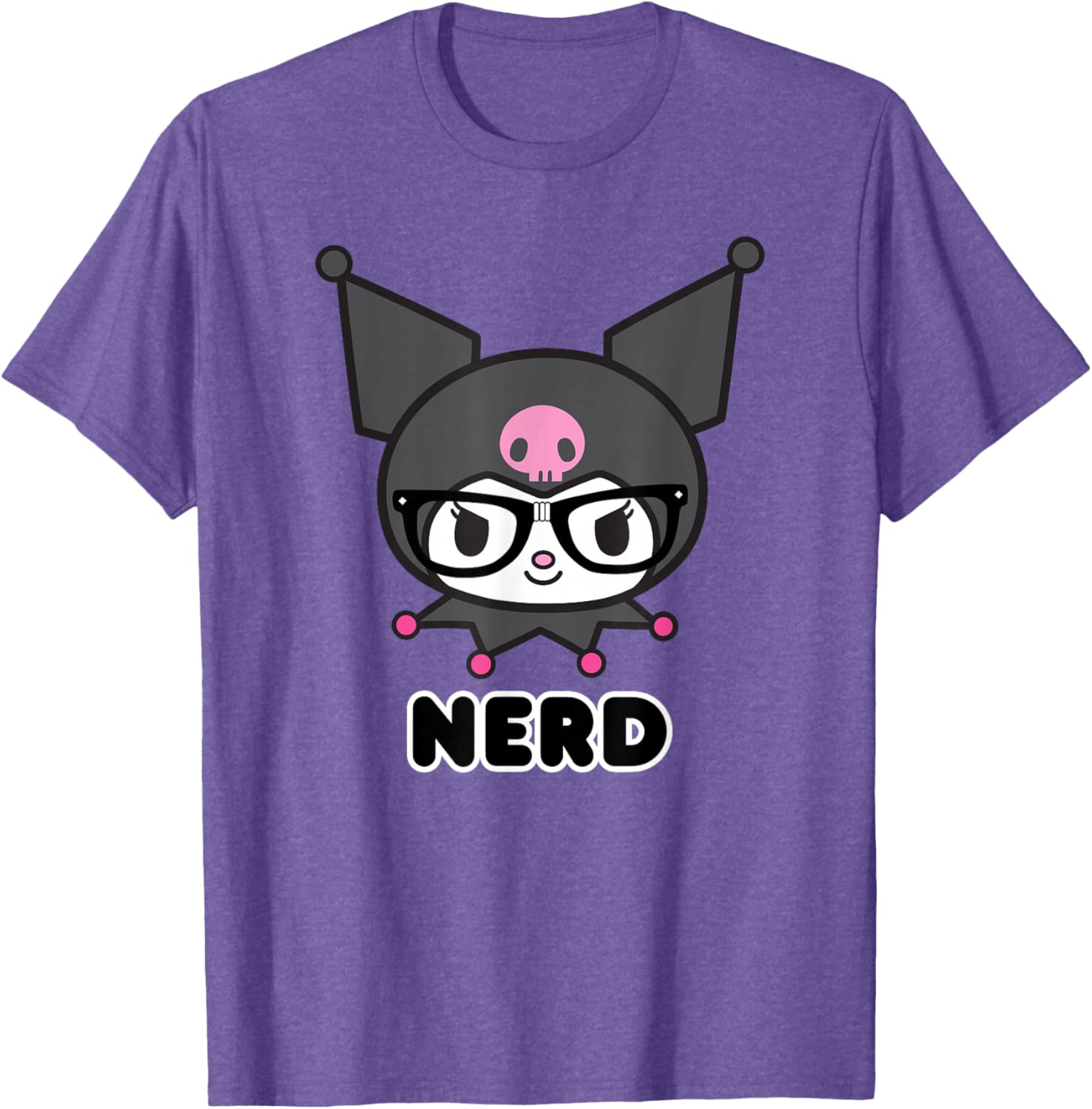 Cute SANRIO Kuromi Nerd Glasses T-Shirt for Fun Fashion Lovers - 11