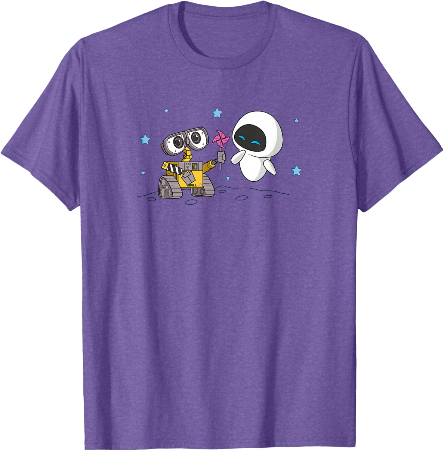 Disney Wall-E and Eve Moonscape Pinwheel T-Shirt for Fans and Collectors - 4