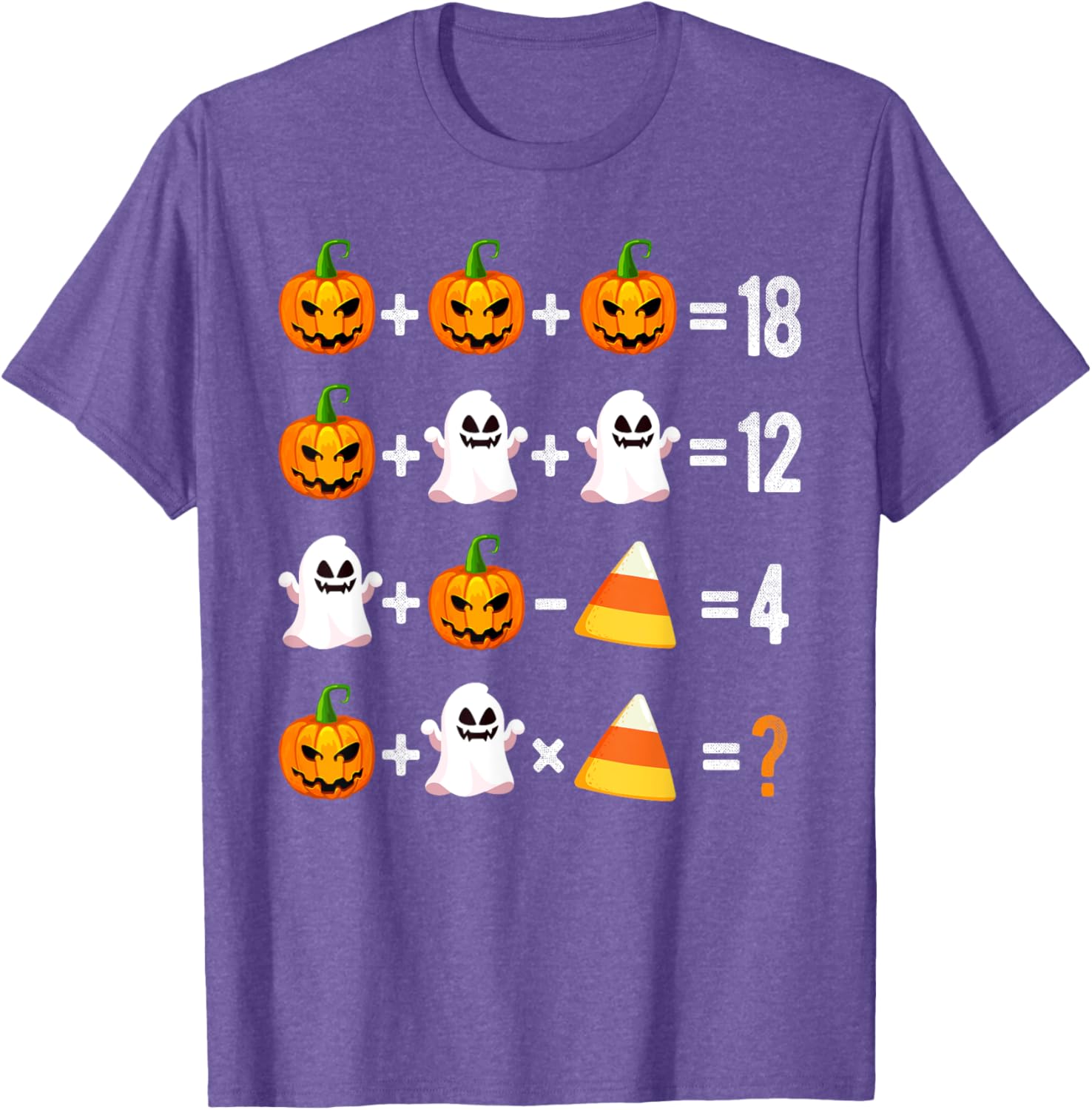 Halloween Order of Operations Math Pumpkin T-Shirt for Teachers - 9