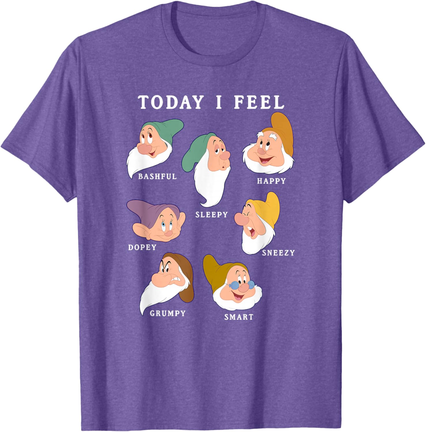 Disney Snow White T-Shirt with Seven Dwarfs Expressions for Fans - 12