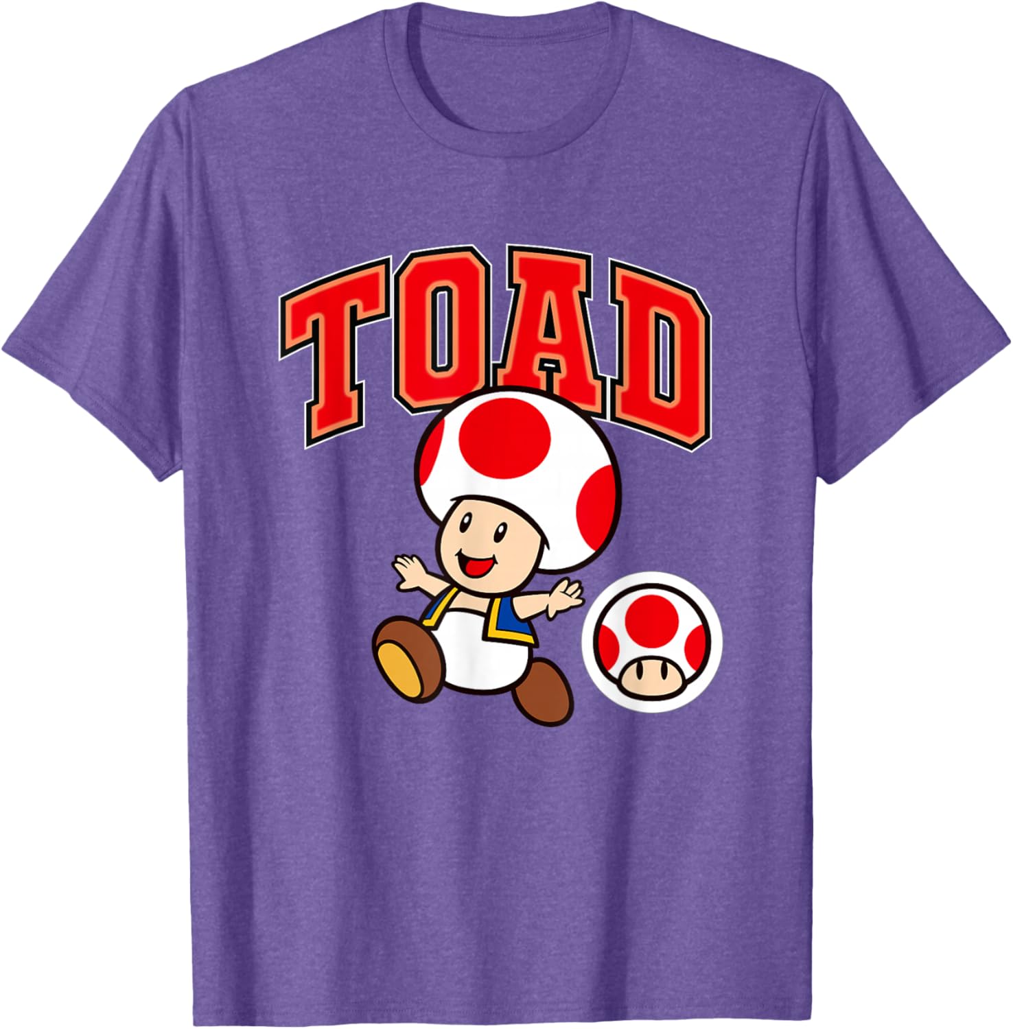 Super Mario Toad Collegiate Style T-Shirt for Fun Gaming Fashion - 7