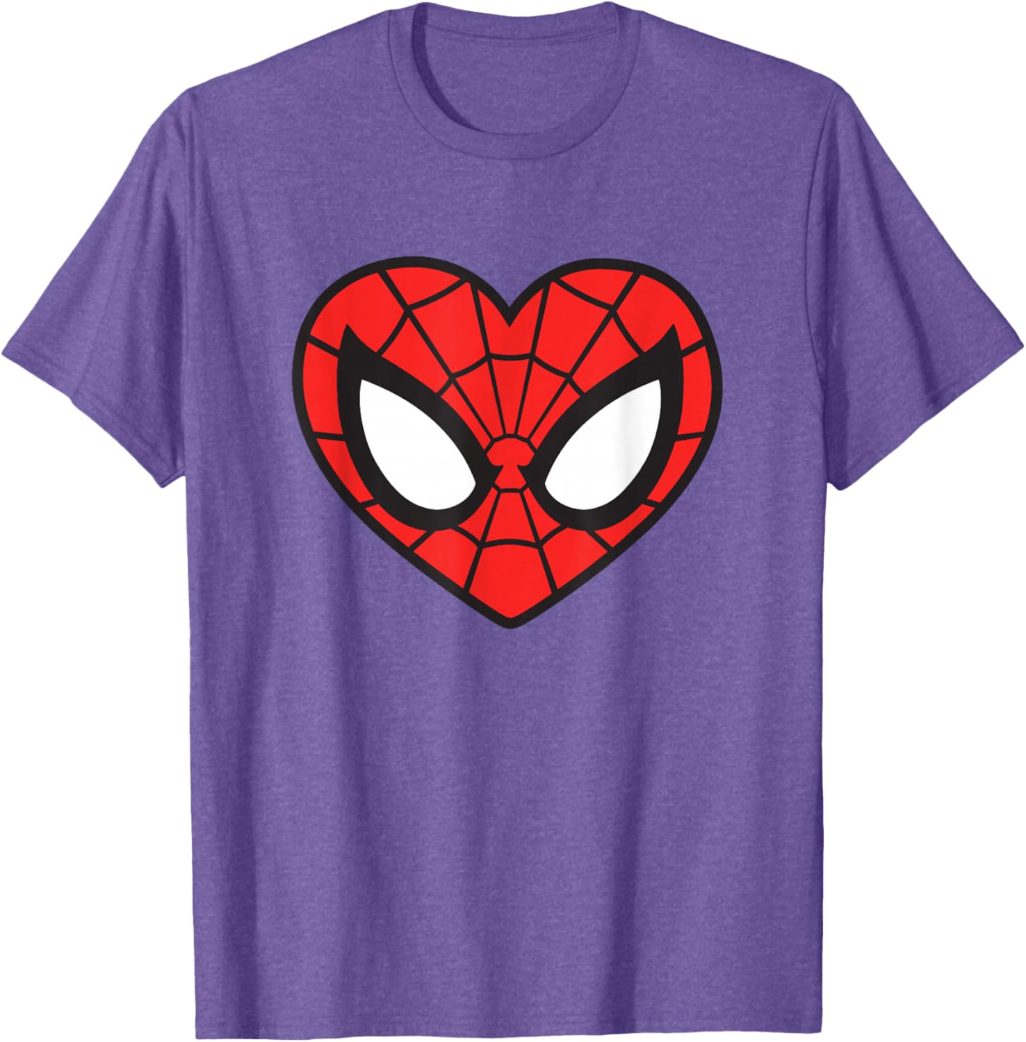 Marvel Spider-Man Heart Mask Logo T-Shirt Stylish Graphic Tee for Fans - 16