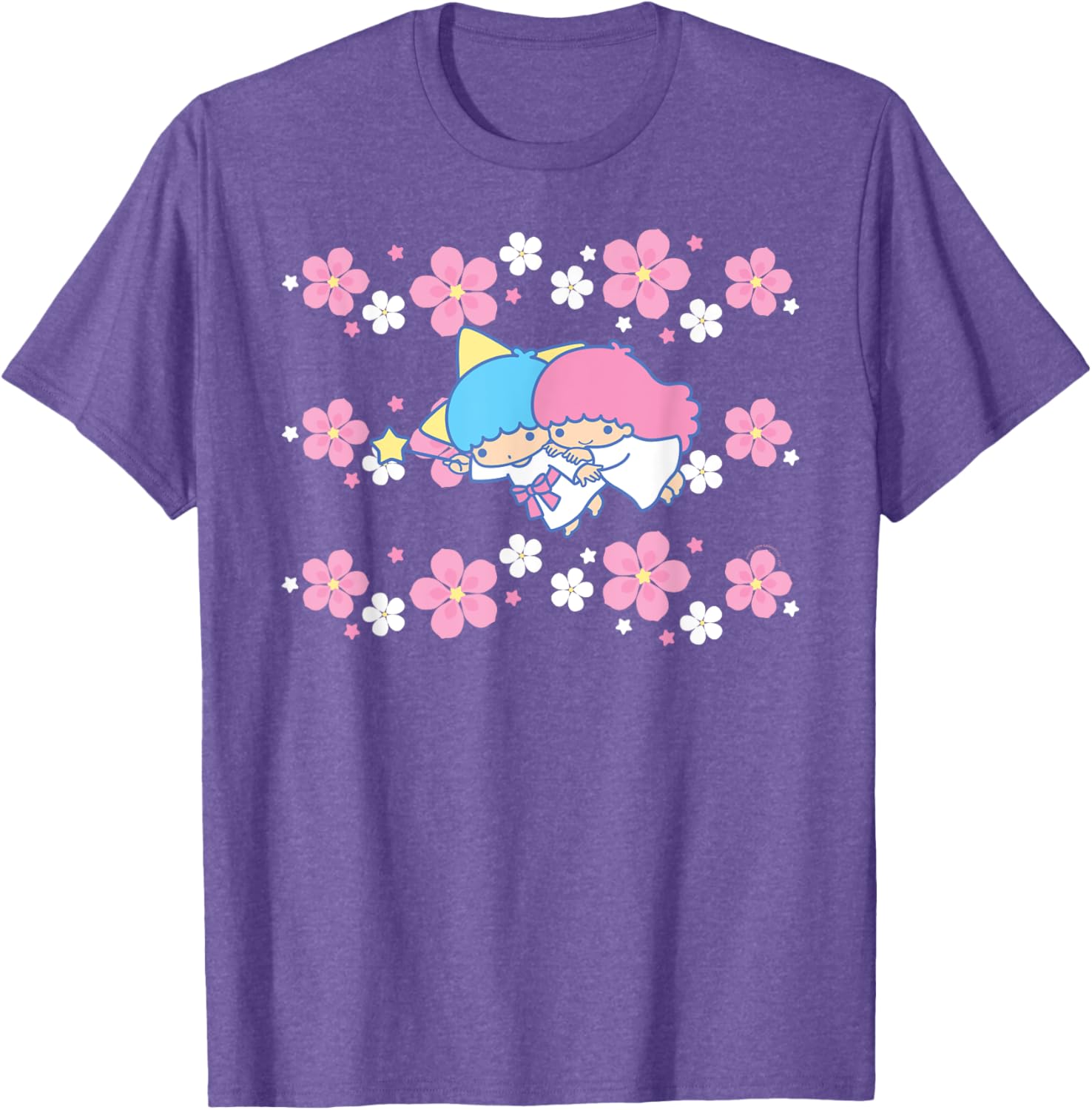 Little Twin Stars Tropical Flowers T-Shirt for Casual Style and Fun Fashion - 7