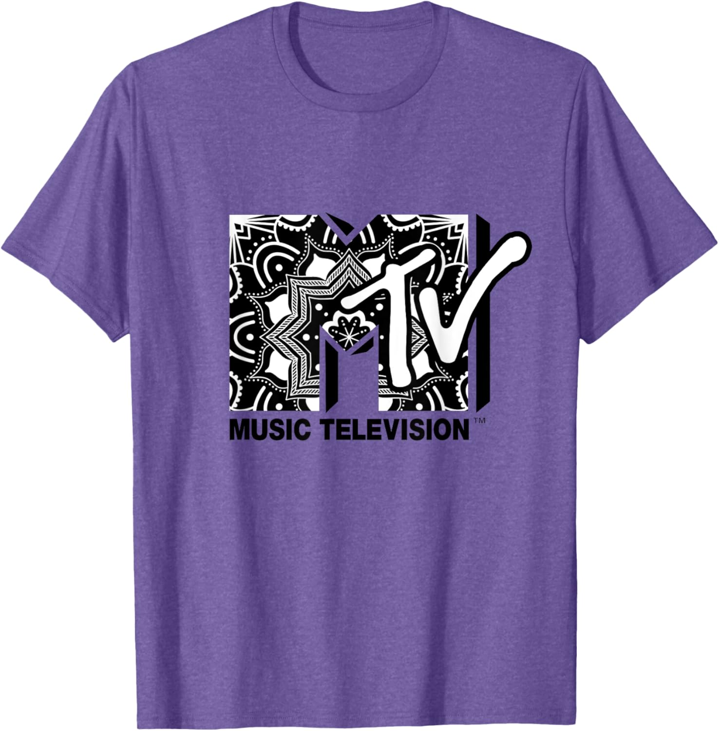 Mademark x MTV Mandala Black and White Logo T-Shirt for Trendy Style - 7