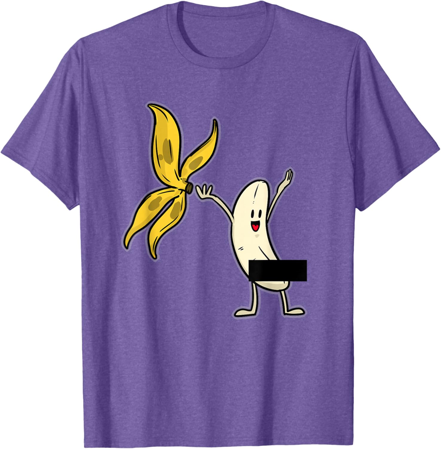 Funny Banana Striptease Censored Adult Tee Shirt for Humor Lovers - 23