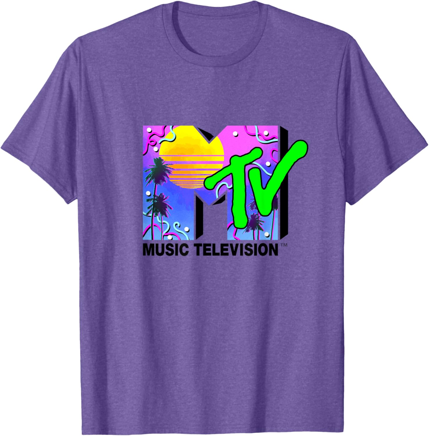 Mademark x MTV Miami Logo Art Deco Colors Sun T-Shirt for Trendy Style - 11