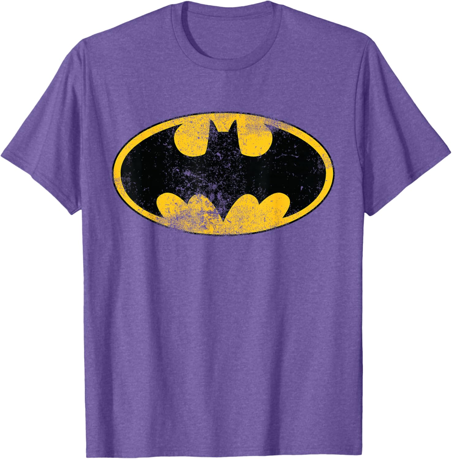 Classic Distressed DC Batman Logo T-Shirt for Superhero Fans - 4