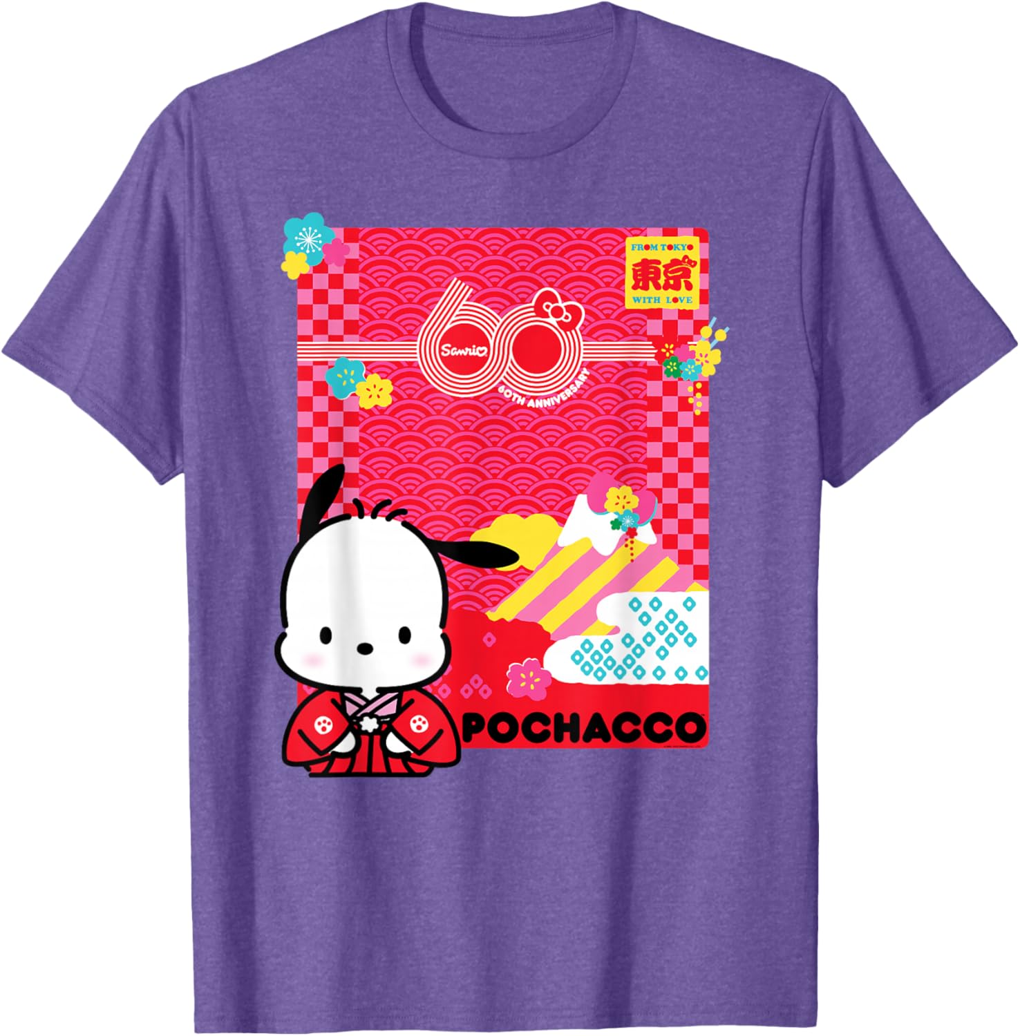 Pochacco Sanrio 60th Anniversary T-Shirt for Kids and Adults - 19