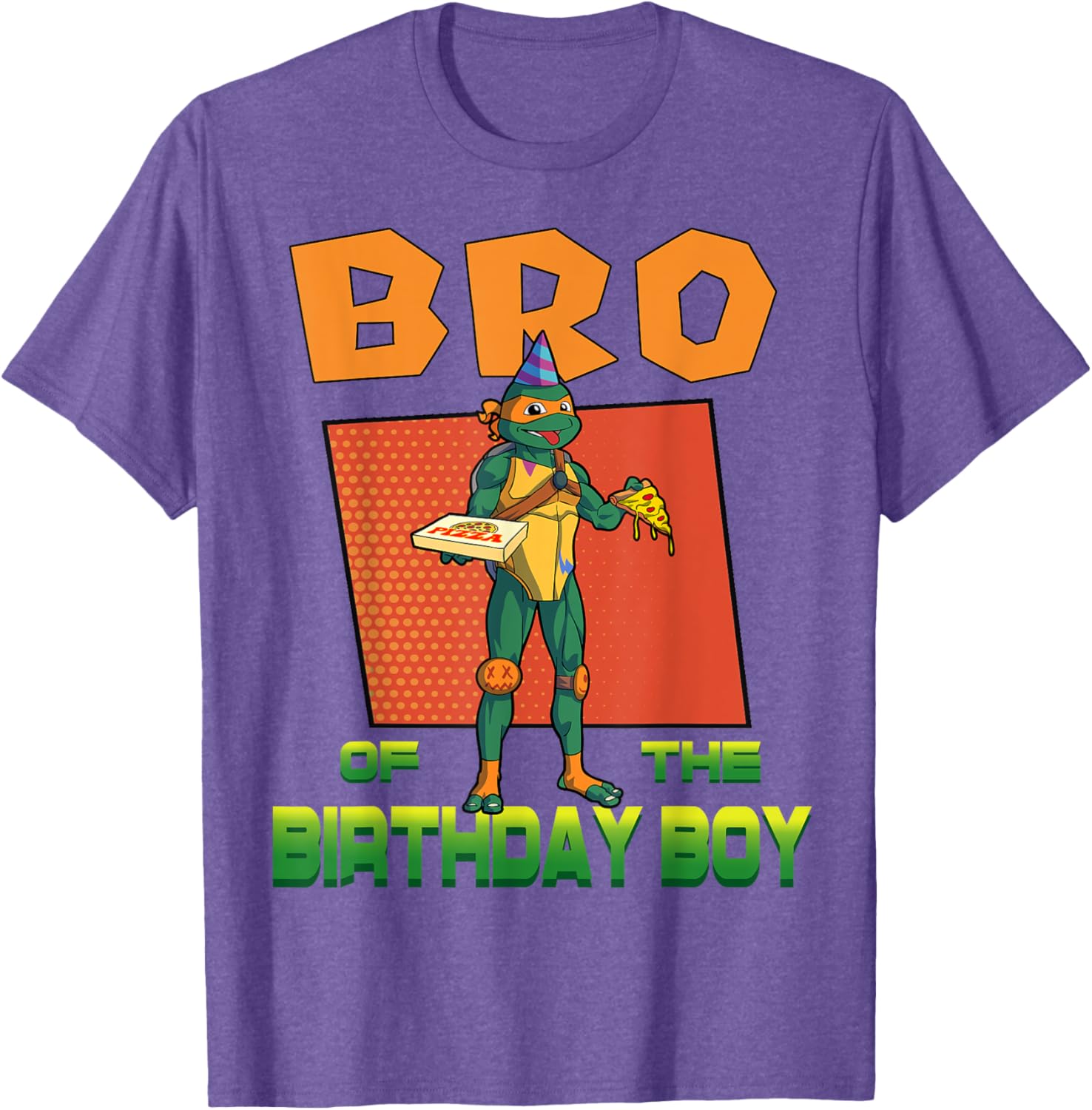 Mademark TMNT Mikey Birthday Boy Pizza Party T-Shirt for Kids - 5