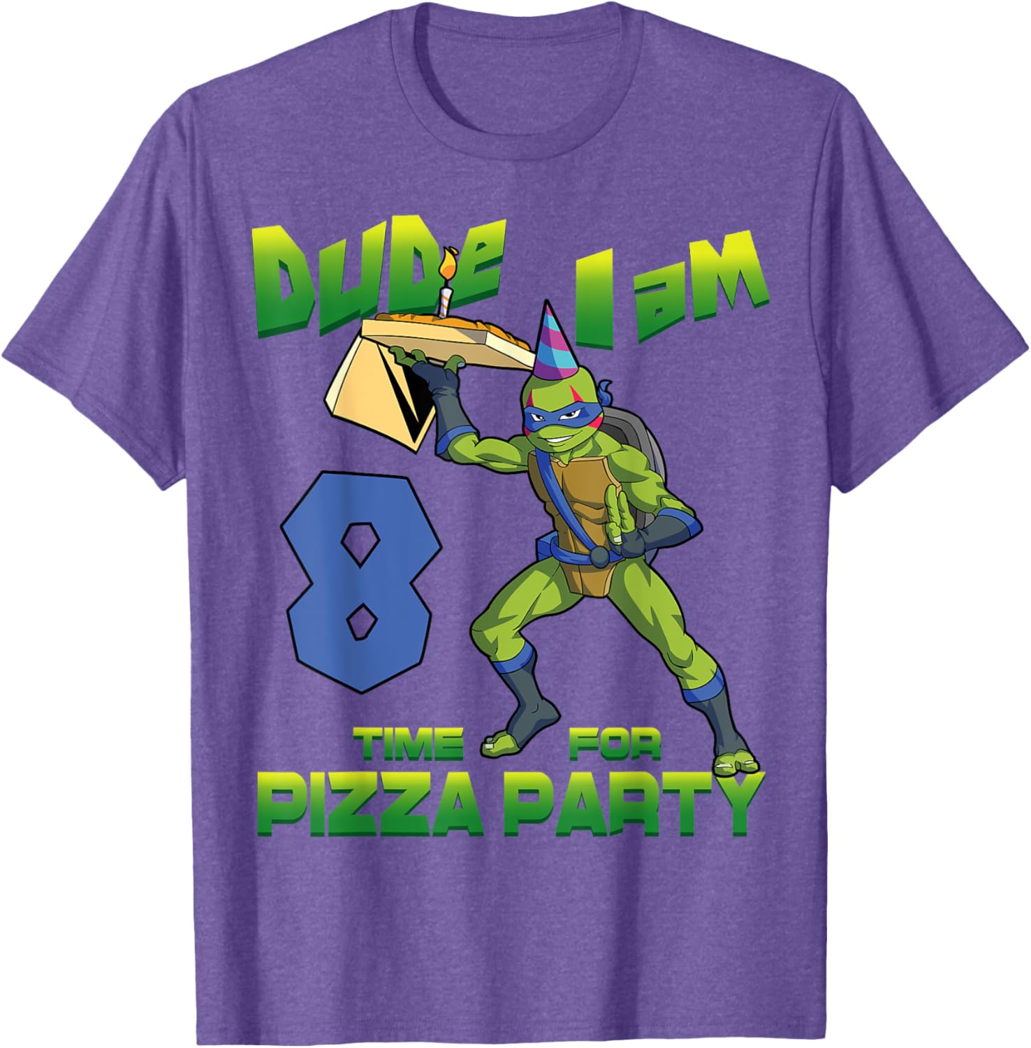 Mademark TMNT Leo Pizza Birthday T-Shirt for 8 Year Old Boys Fun Gift - 11