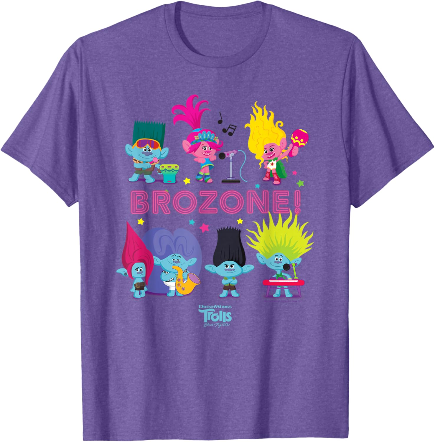DreamWorks Trolls Band Together BroZone Poppy and Viva Cute T-Shirt - 12