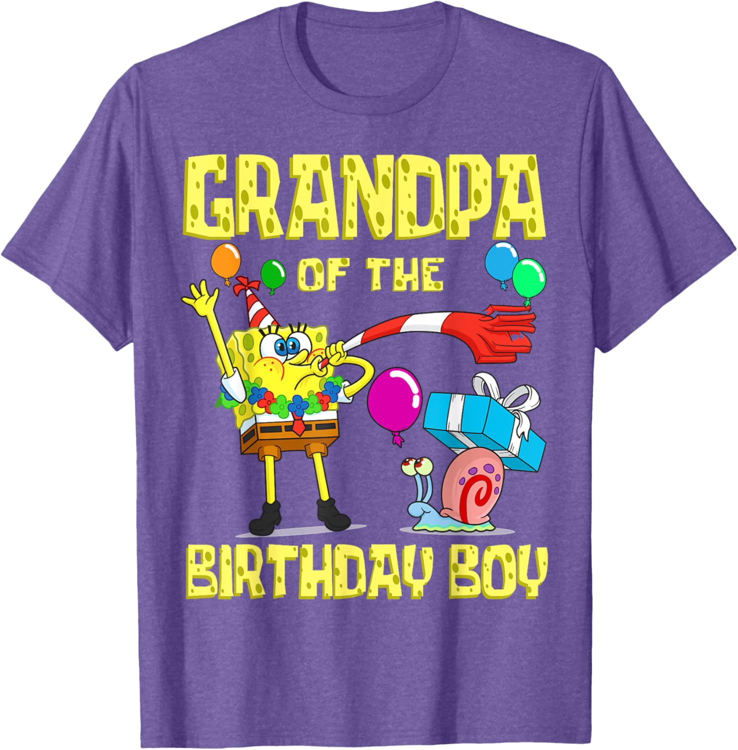 SpongeBob Grandpa of the Birthday Boy Theme Party T-Shirt for Kids - 7