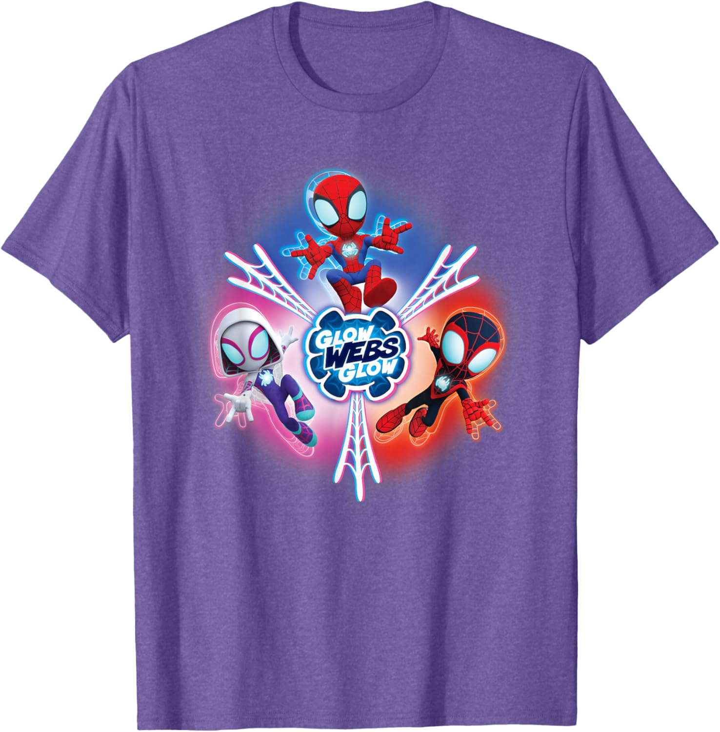 Marvel Spidey and Friends Glow Webs T-Shirt for Kids and Fans - 23