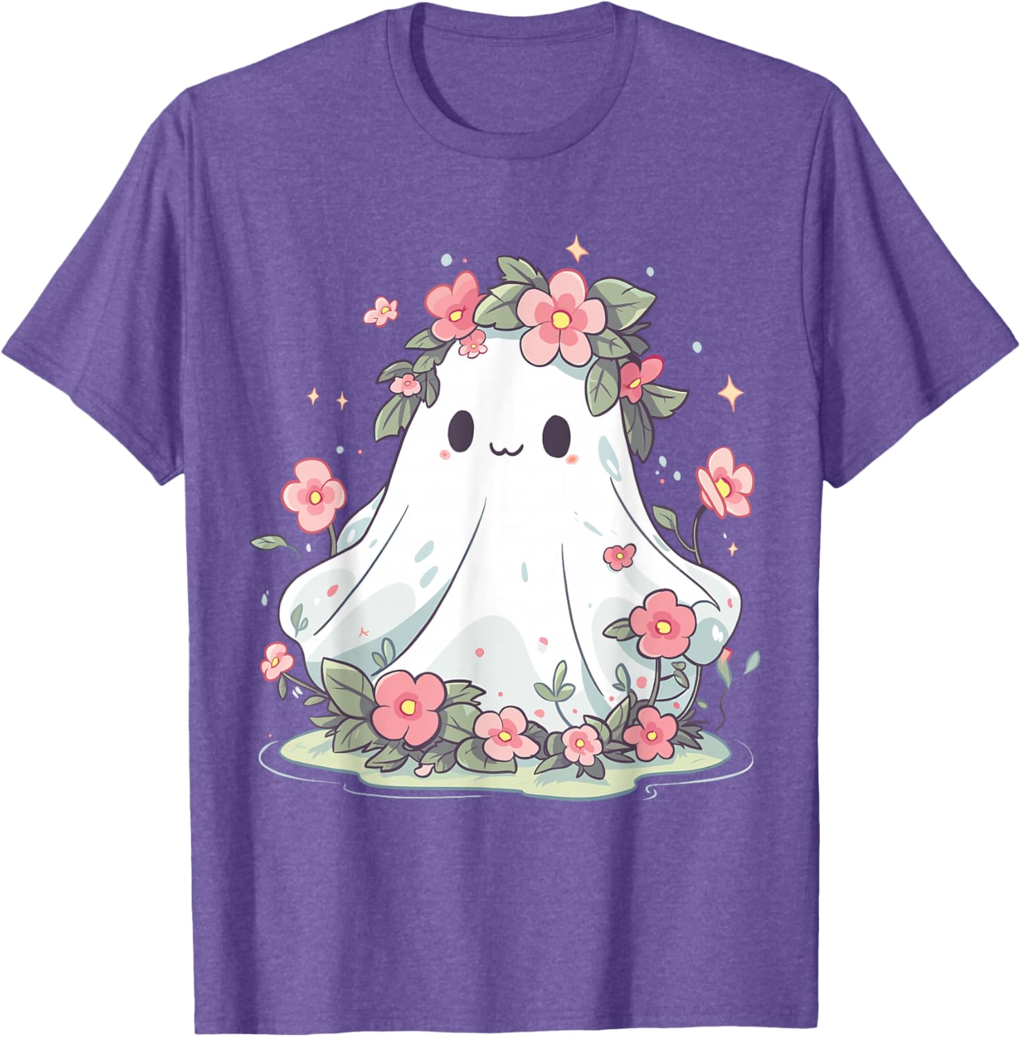 Floral Ghost Halloween Shirt for Girls and Women – Fun Costume T-Shirt - 18