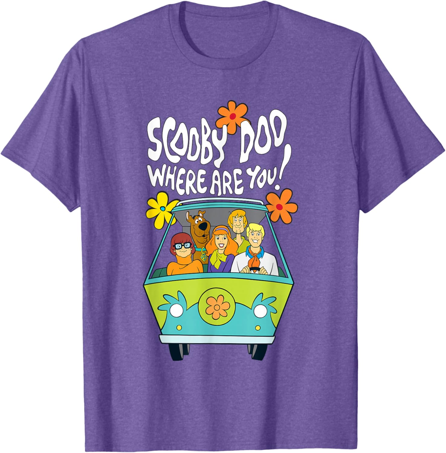 Scooby-Doo Vintage Mystery Machine Floral T-Shirt for Fun Style - 13