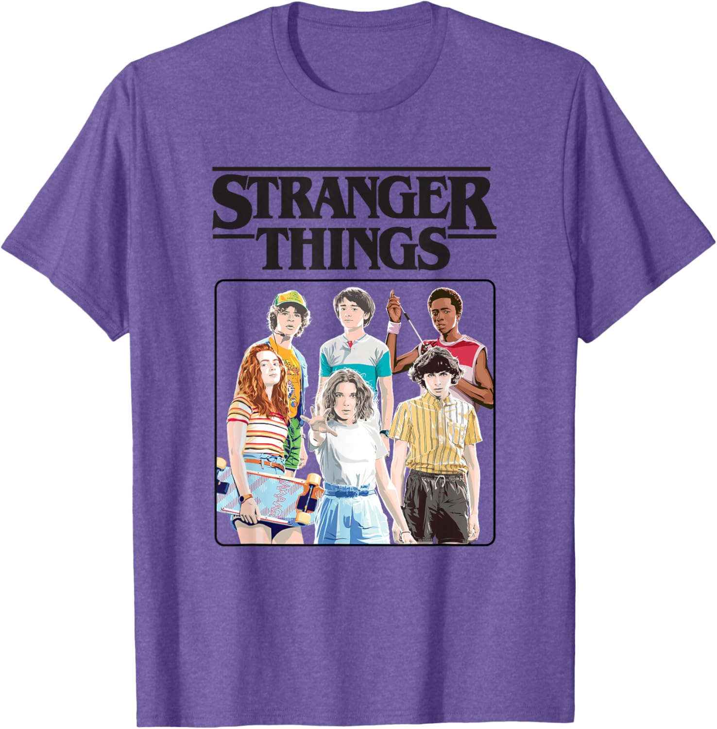 Stranger Things Vintage Eighties T-Shirt with Retro Group Logo Design - 1