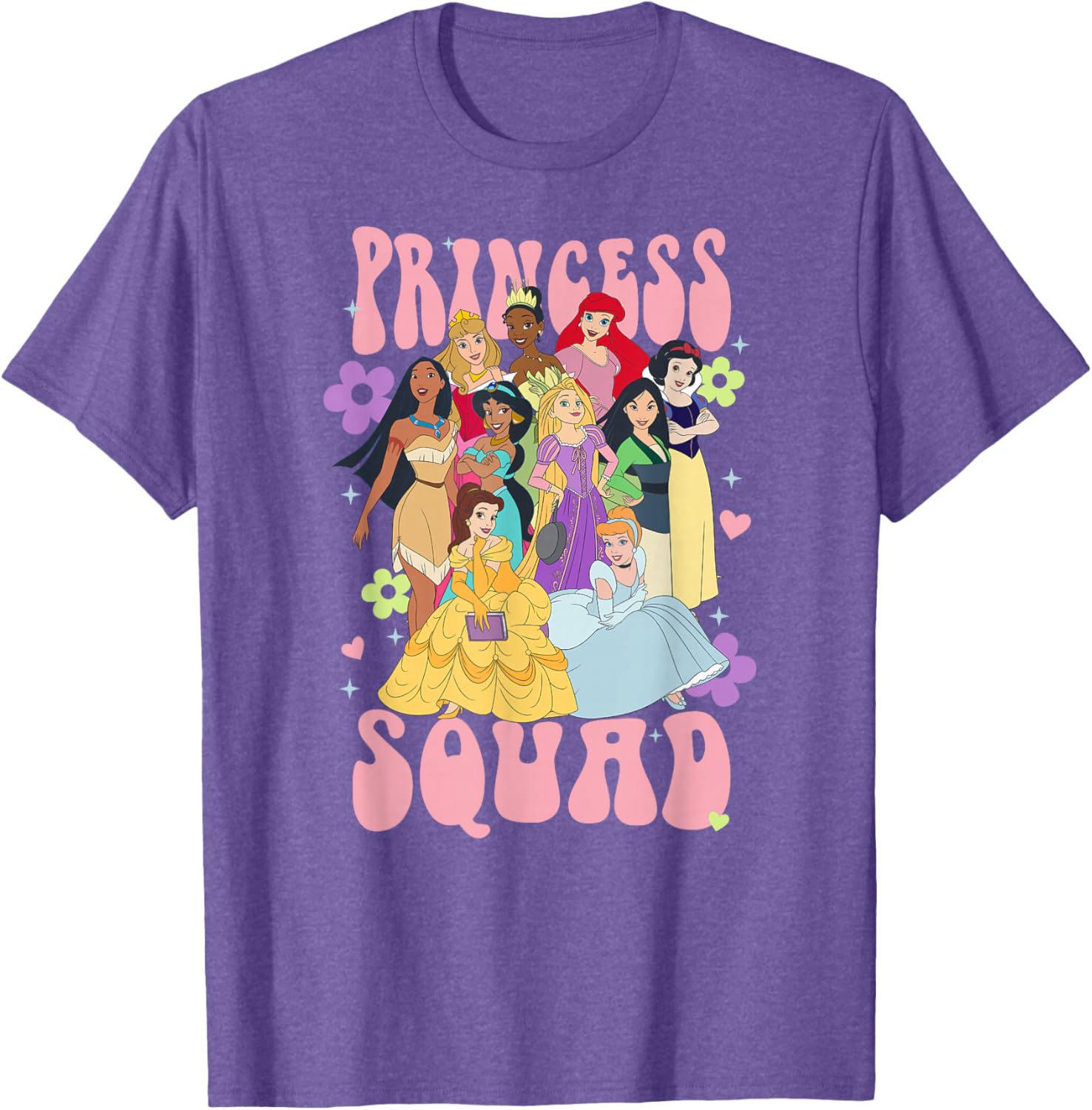 Disney Princess Epic Squad Girl Power Floral T-Shirt for Girls - 8