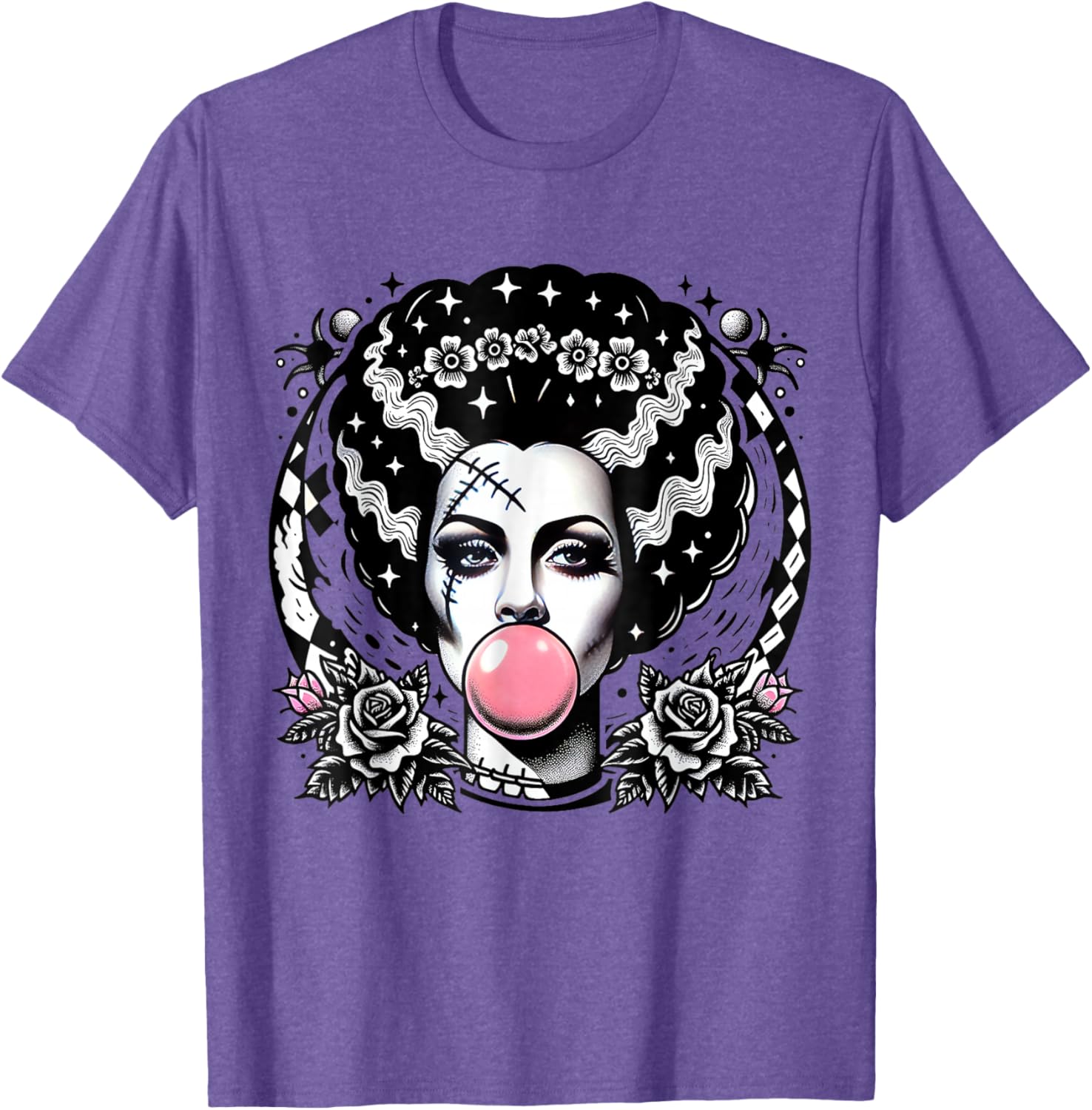 Bride of Frankenstein Bubblegum Monster Halloween Tee for Fun Costumes - 1