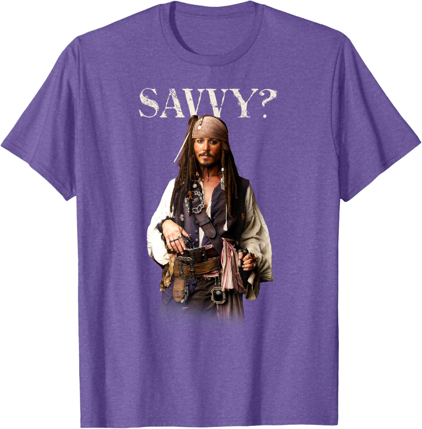 Disney Pirates of the Caribbean Captain Jack Sparrow T-Shirt for Fans - 4